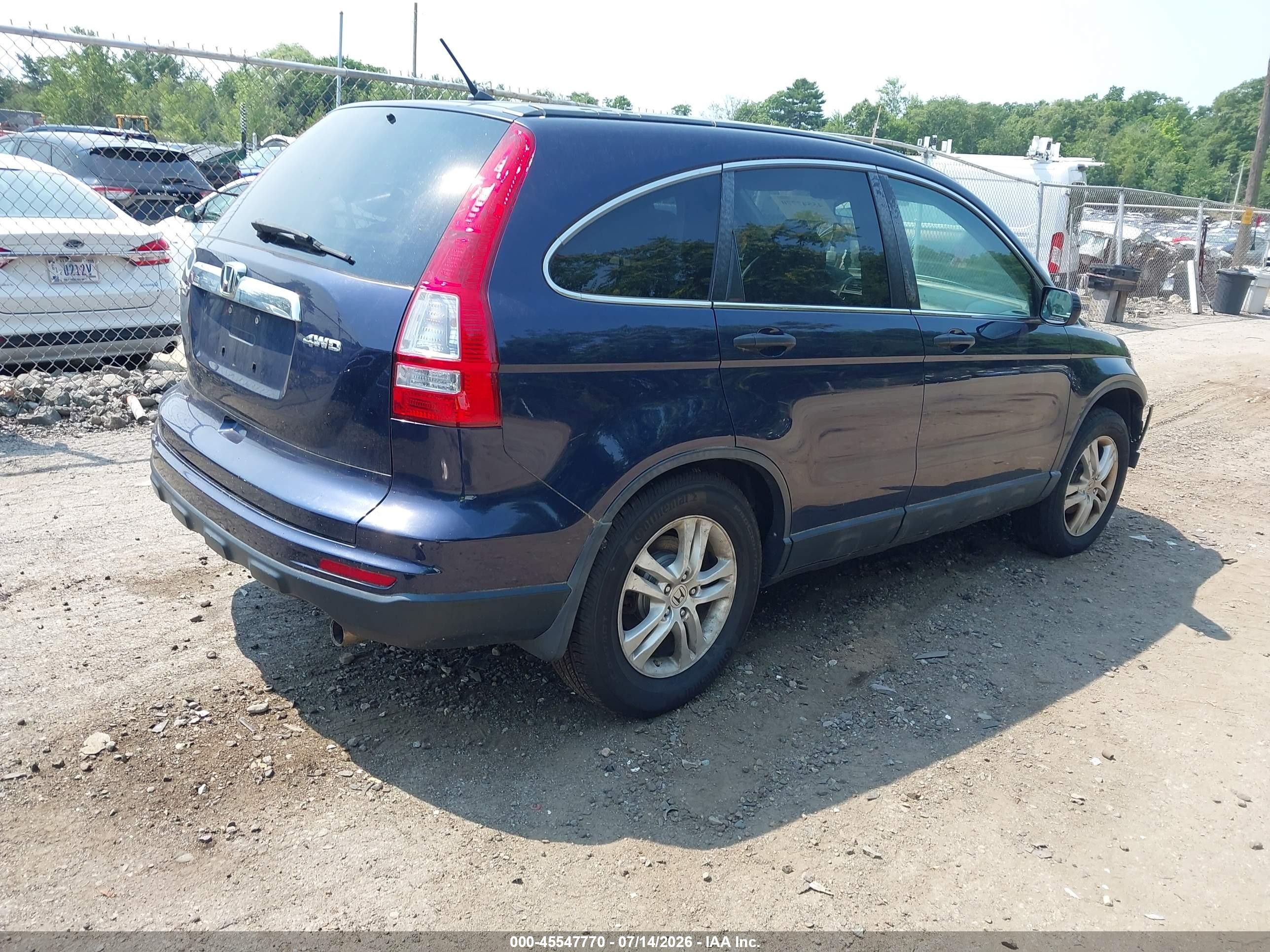 2011 Honda Cr-v Ex Blue vin: 5J6RE4H52BL120197