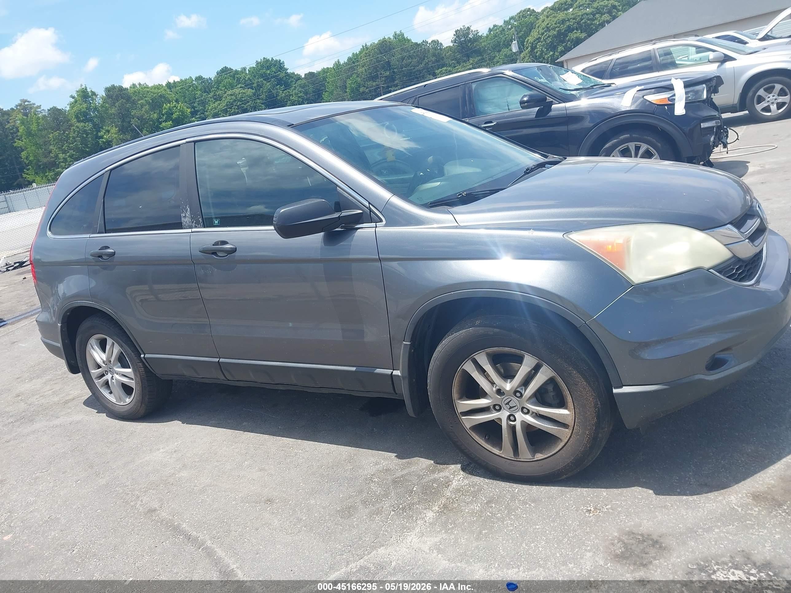 2010 Honda Cr-v Ex Gray vin: 5J6RE4H53AL040227