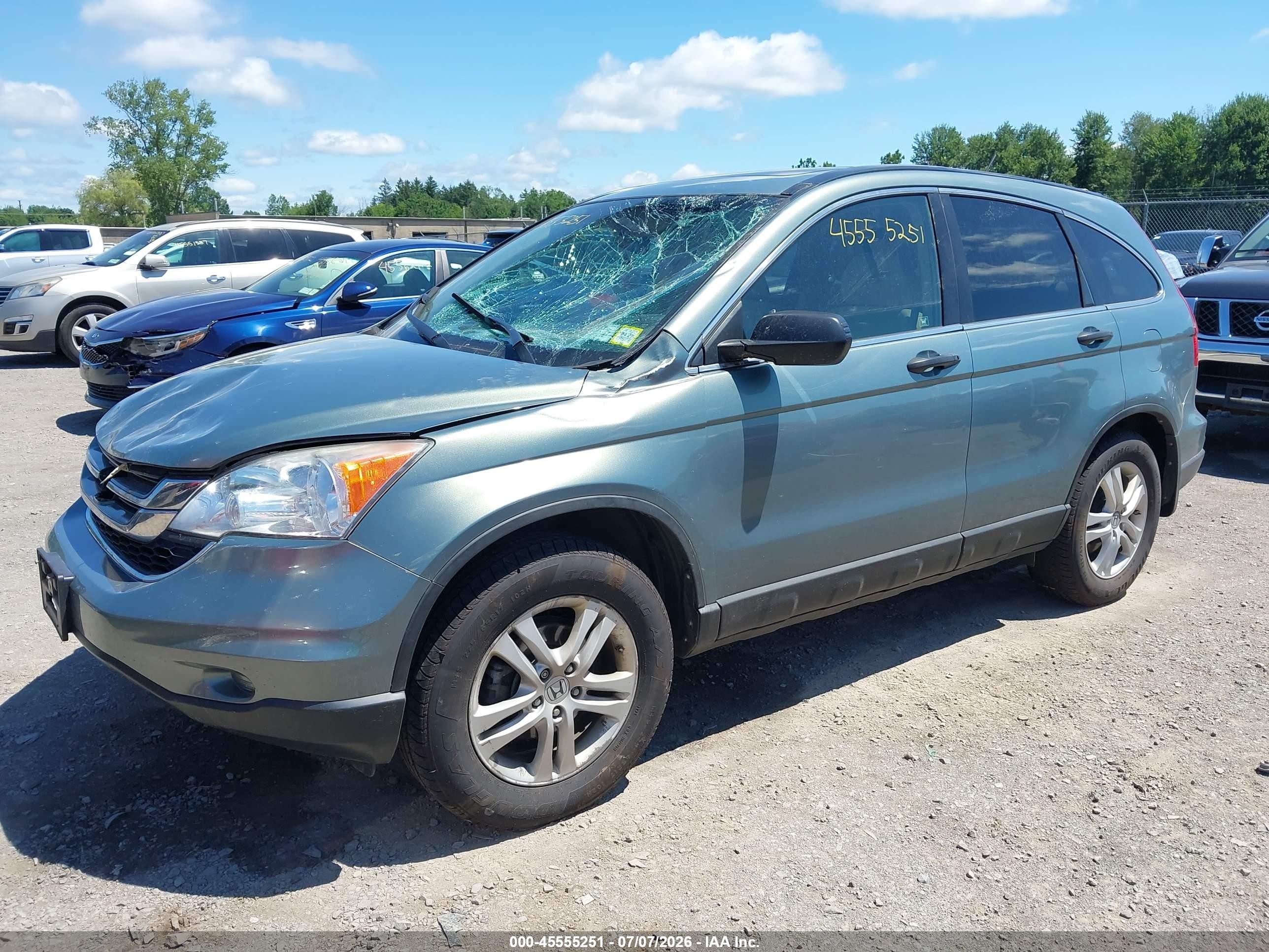 2011 Honda Cr-v Ex Green vin: 5J6RE4H53BL072368