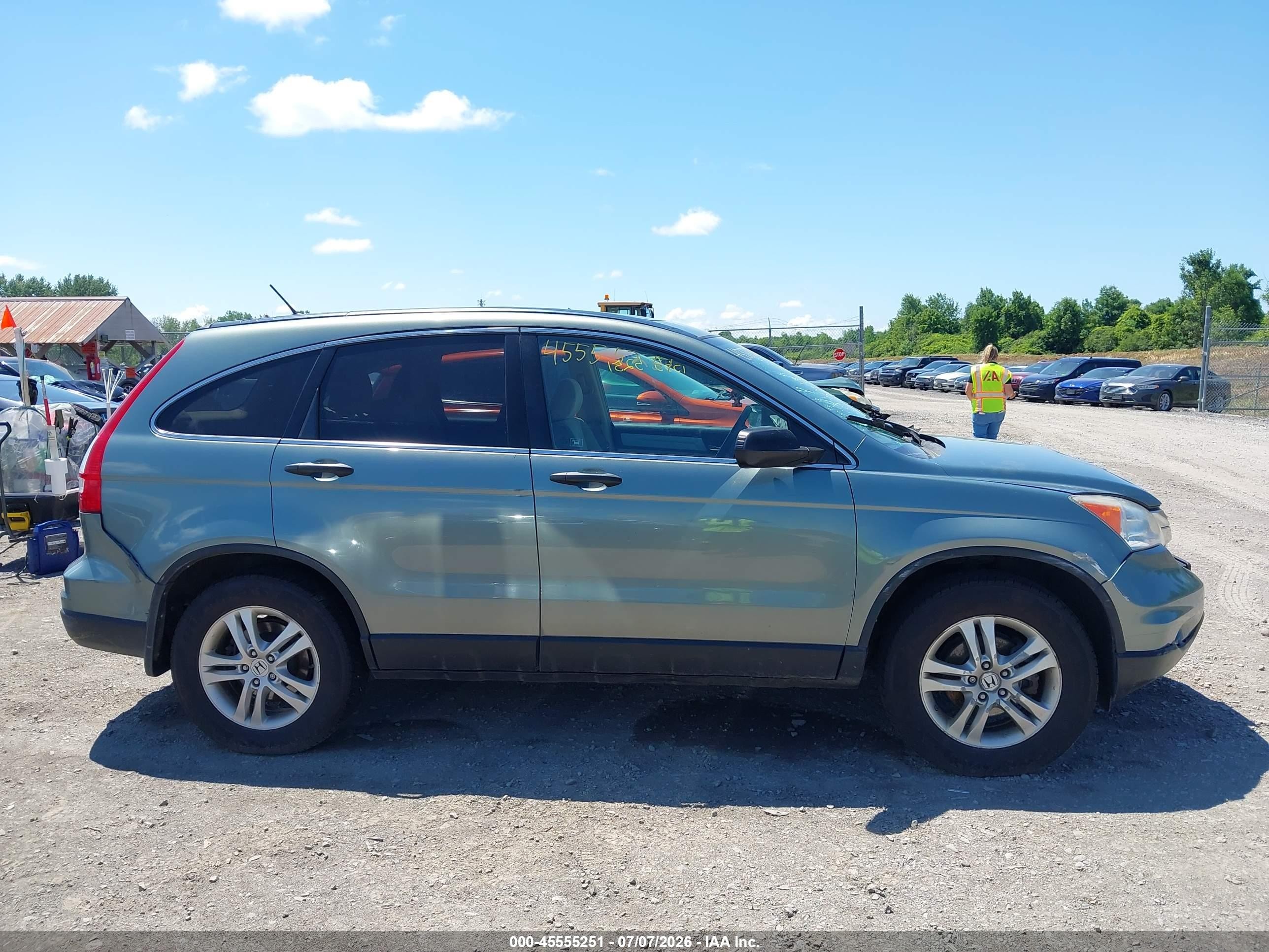 2011 Honda Cr-v Ex Green vin: 5J6RE4H53BL072368