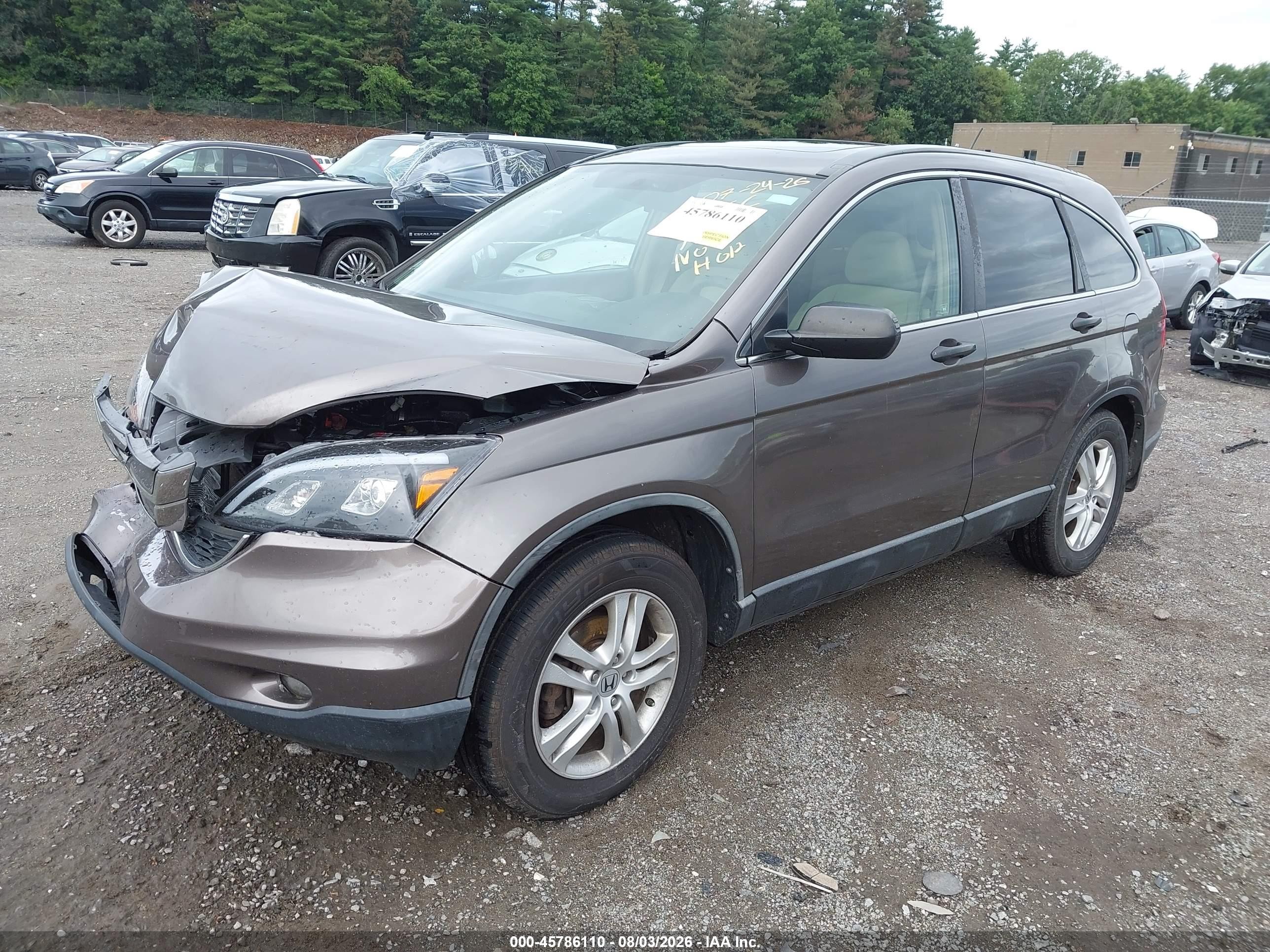 2011 Honda Cr-v Ex Beige vin: 5J6RE4H53BL073214