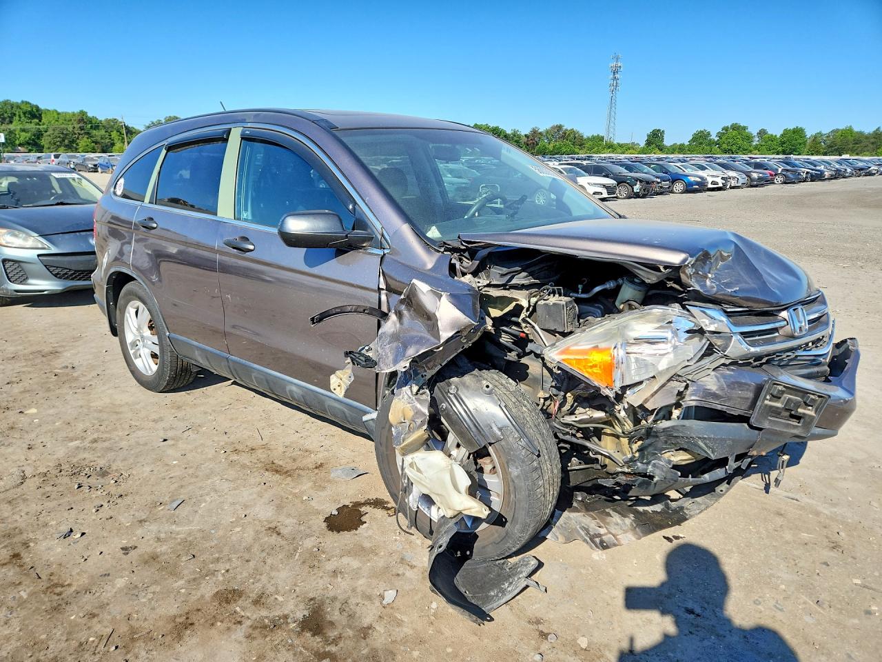 2011 Honda Cr-v Ex Gray vin: 5J6RE4H53BL094371