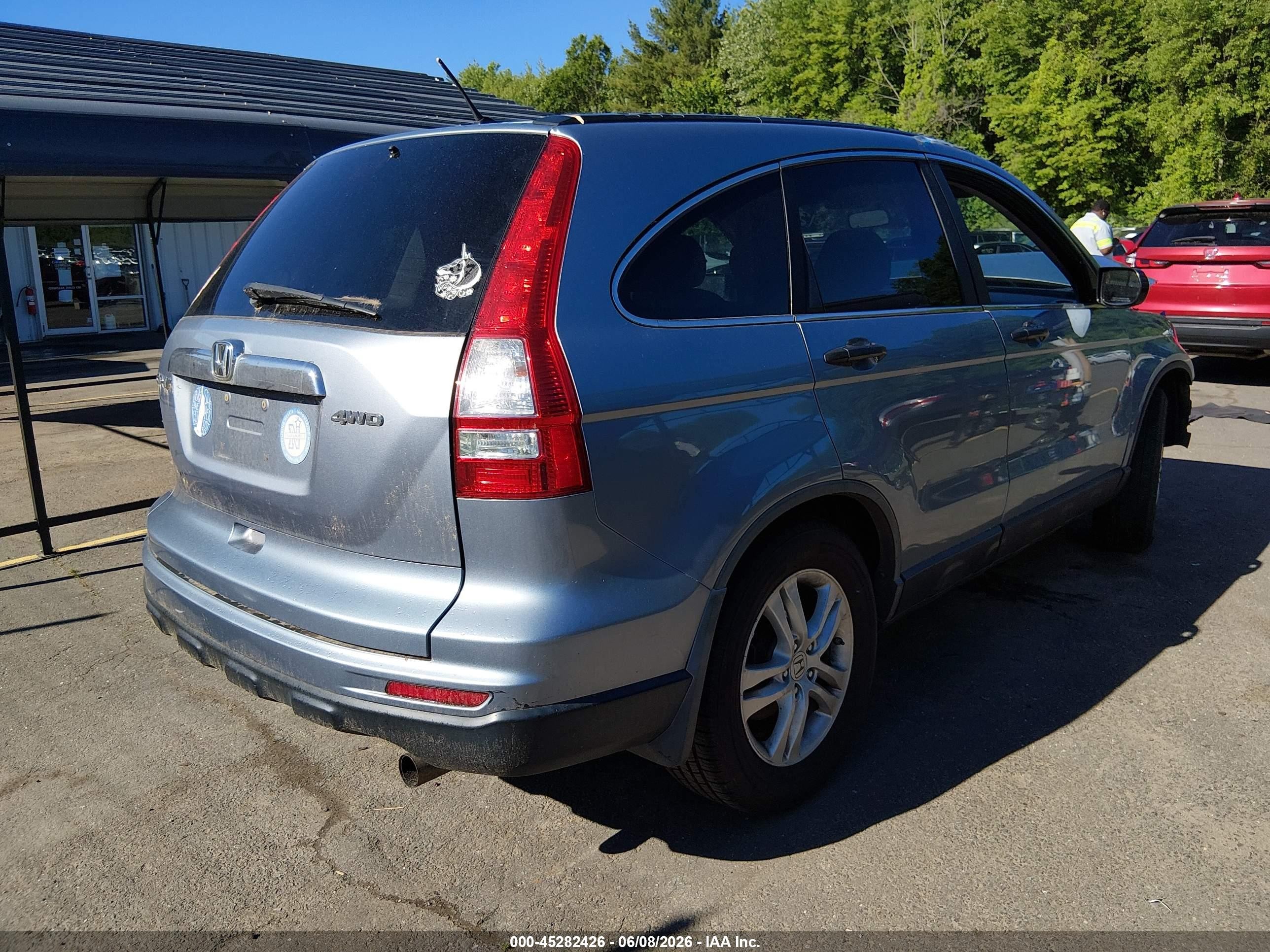 2010 Honda Cr-v Ex Blue vin: 5J6RE4H54AL030659