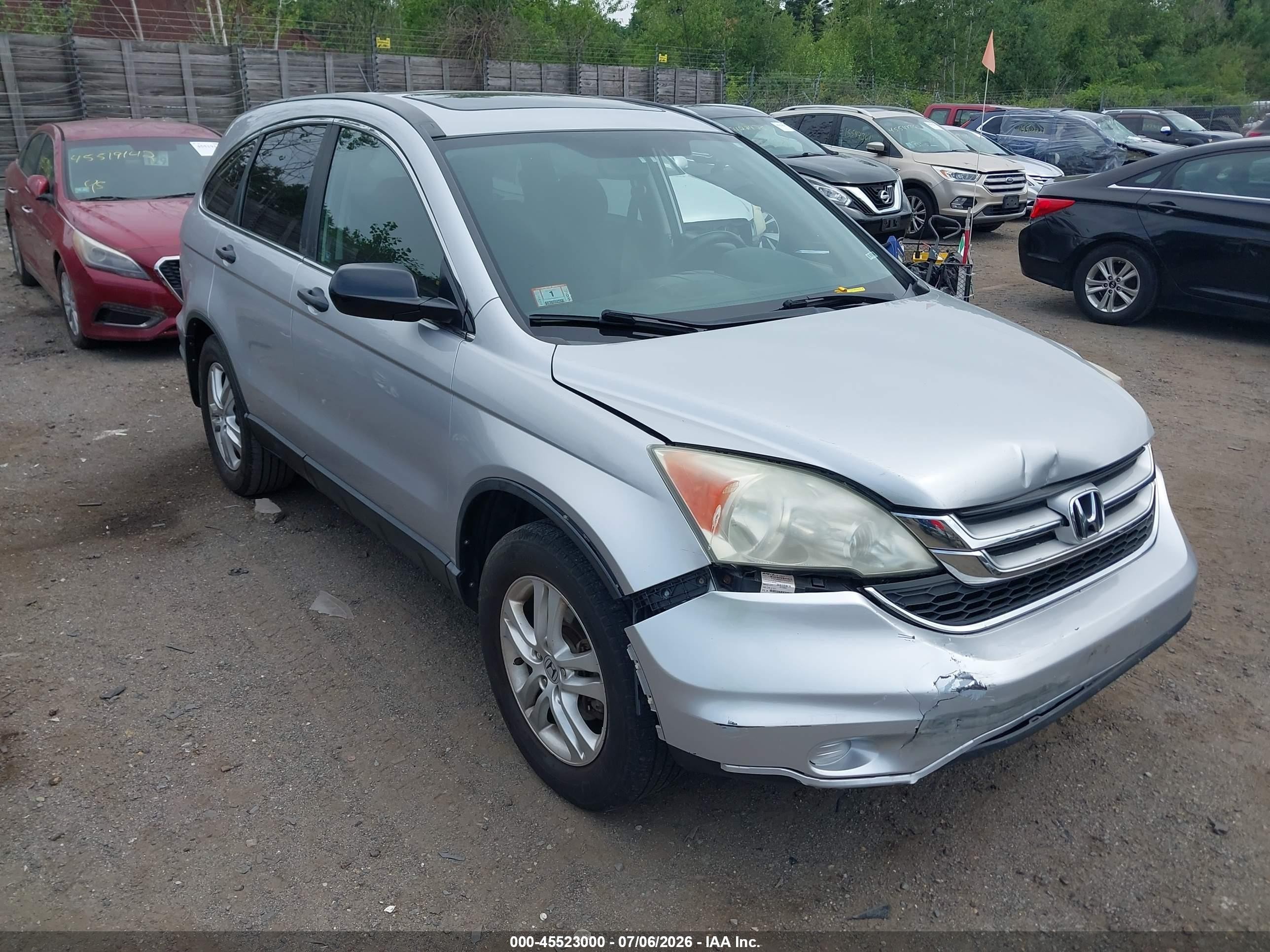 2010 Honda Cr-v Ex Silver vin: 5J6RE4H54AL044853