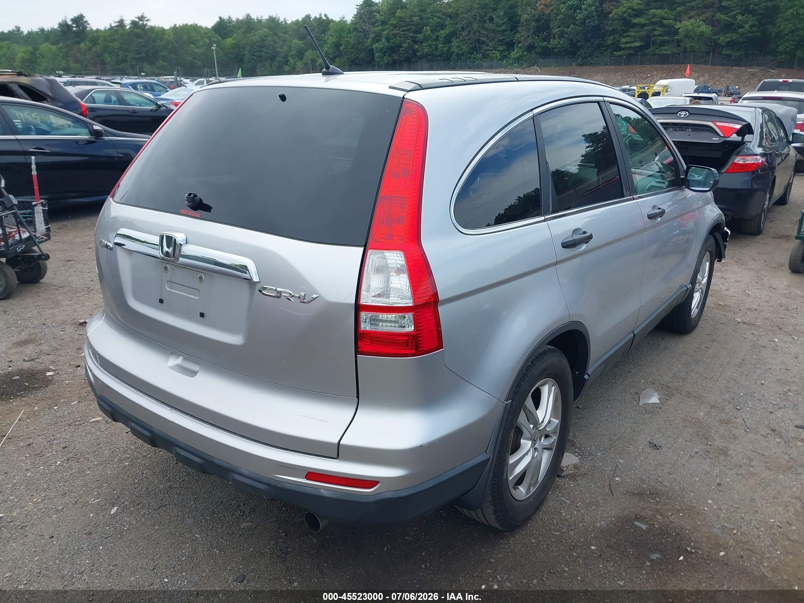 2010 Honda Cr-v Ex Silver vin: 5J6RE4H54AL044853