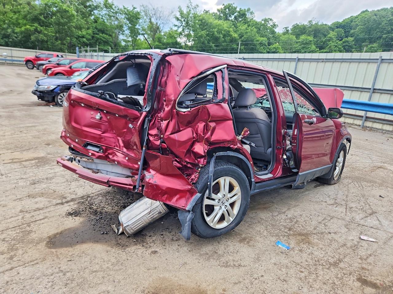 2010 Honda Cr-v Ex Burgundy vin: 5J6RE4H54AL069817