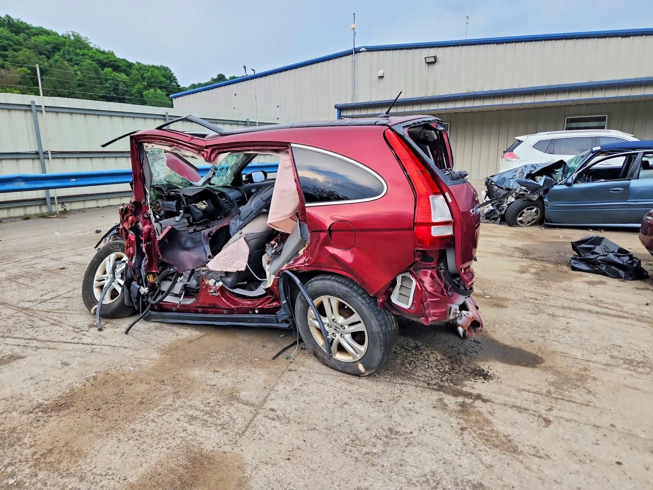 2010 Honda Cr-v Ex Burgundy vin: 5J6RE4H54AL069817