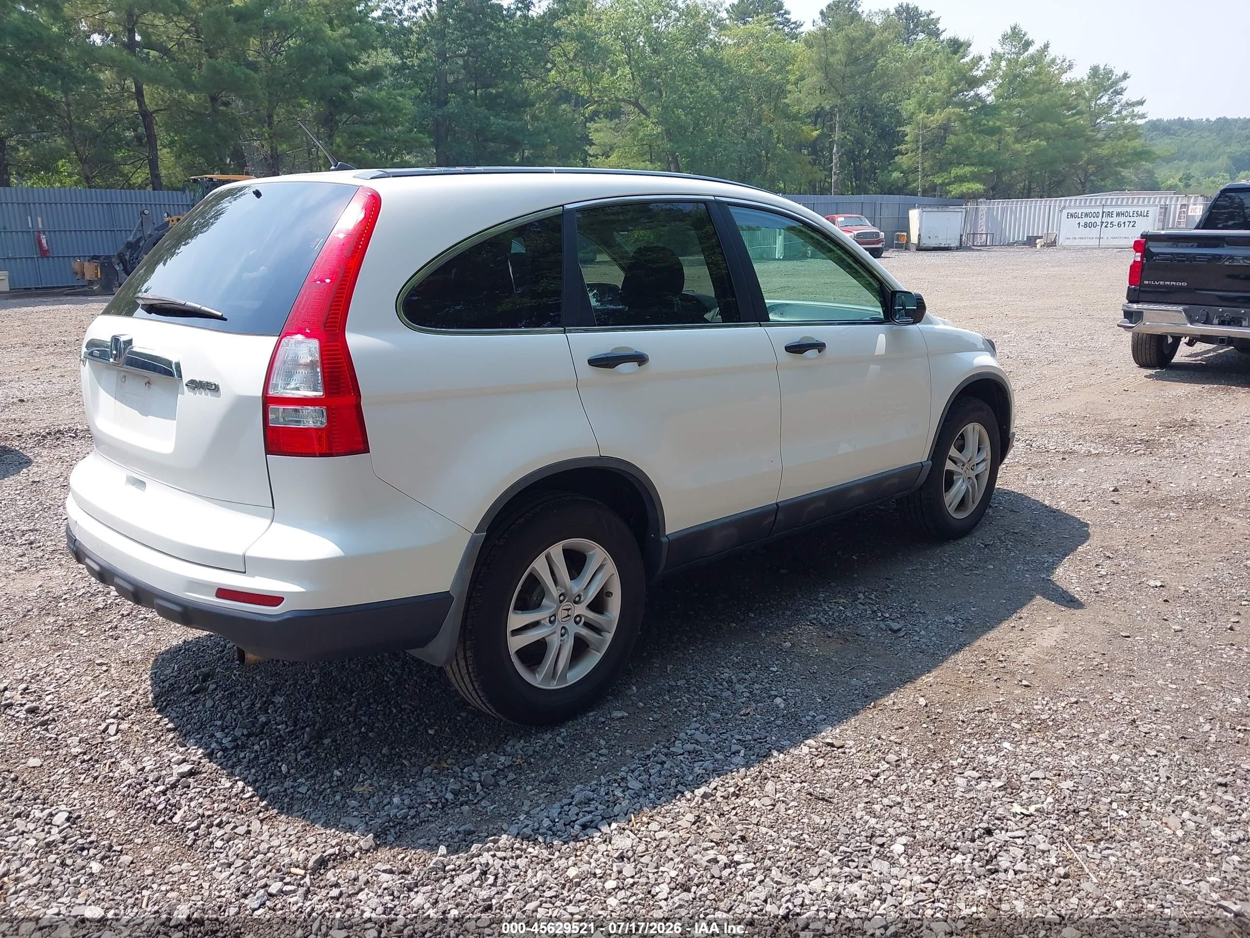 2010 Honda Cr-v Ex White vin: 5J6RE4H54AL091428