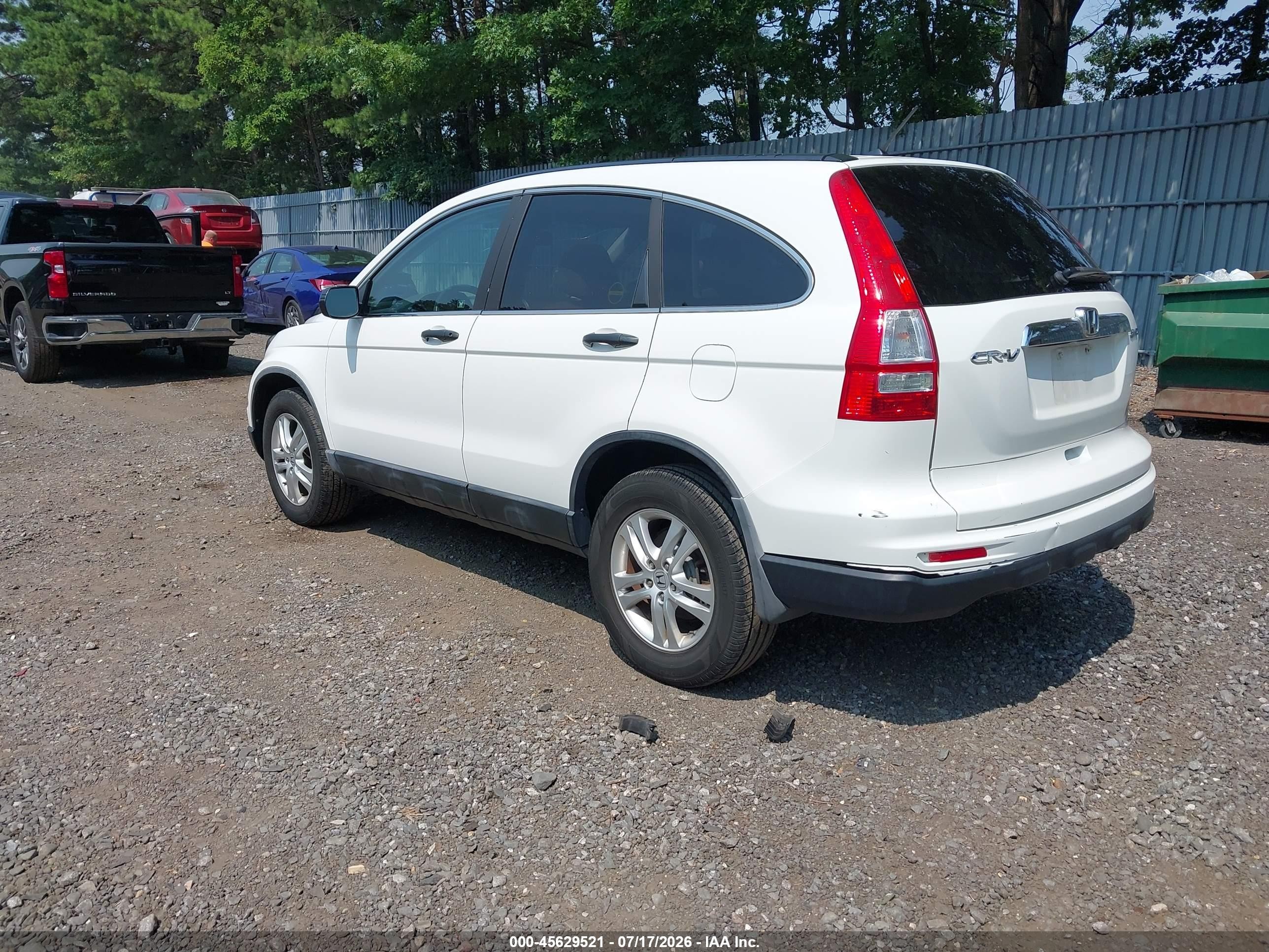 2010 Honda Cr-v Ex White vin: 5J6RE4H54AL091428