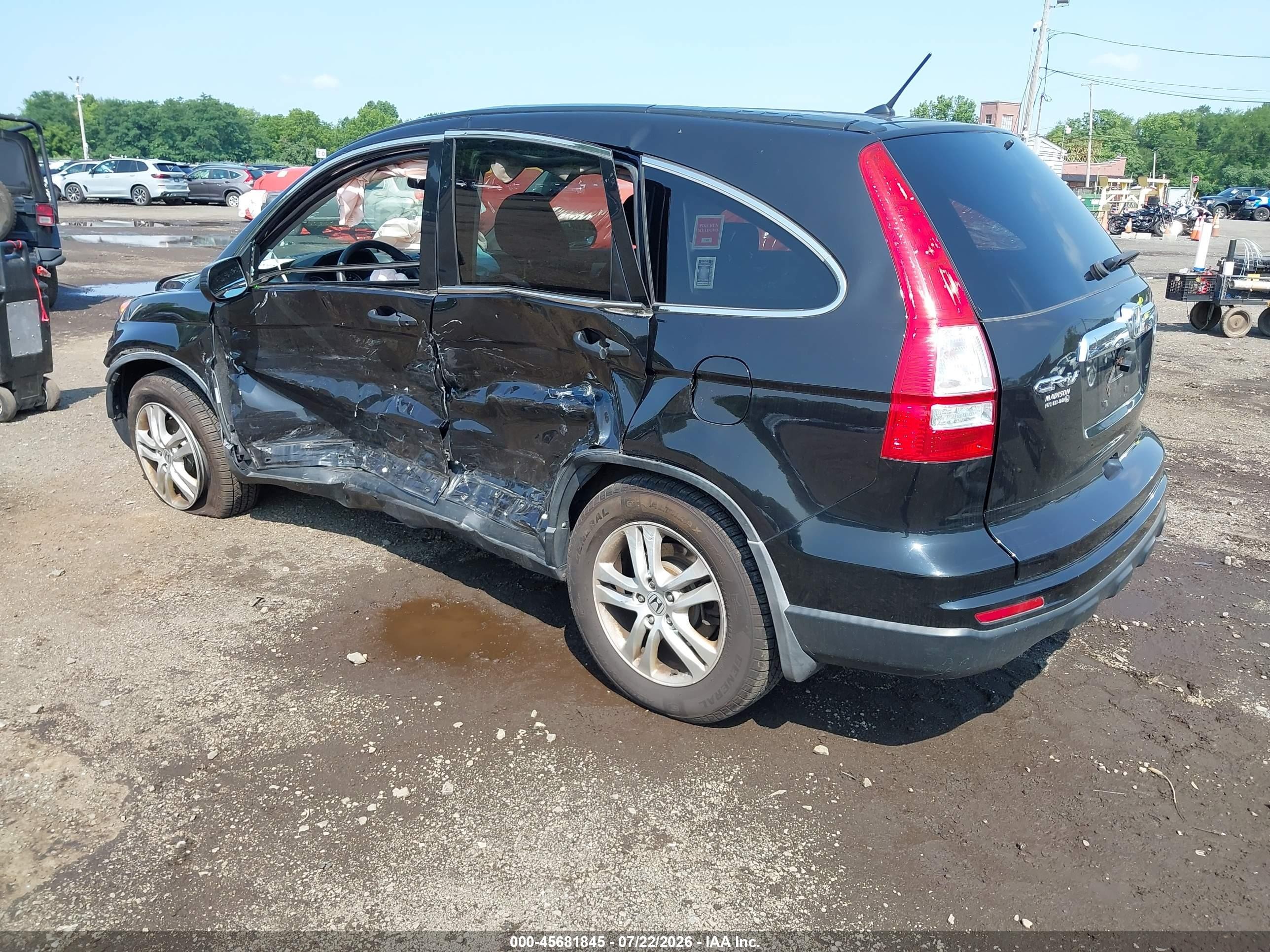2010 Honda Cr-v Ex Black vin: 5J6RE4H55AL085587