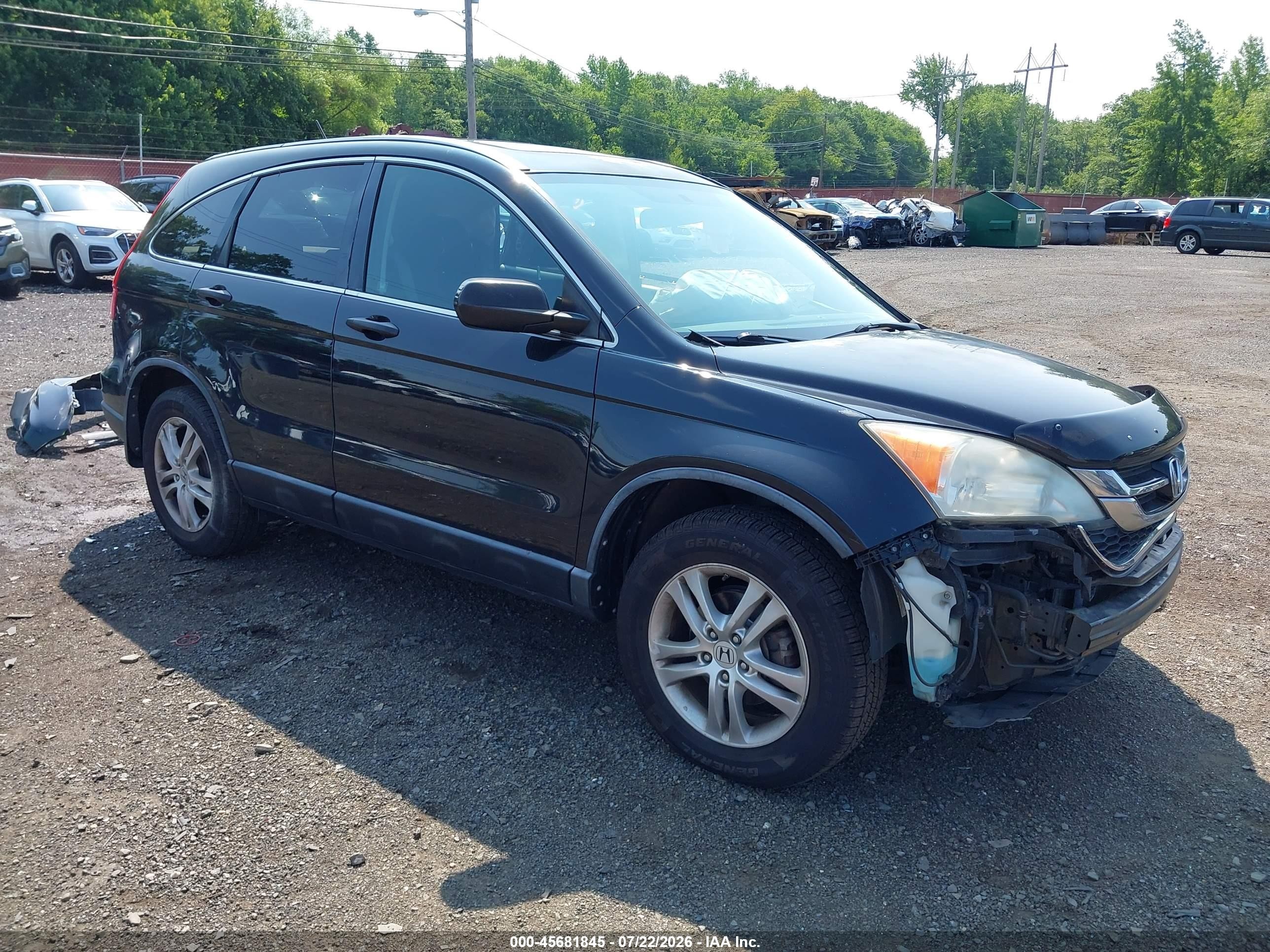 2010 Honda Cr-v Ex Black vin: 5J6RE4H55AL085587