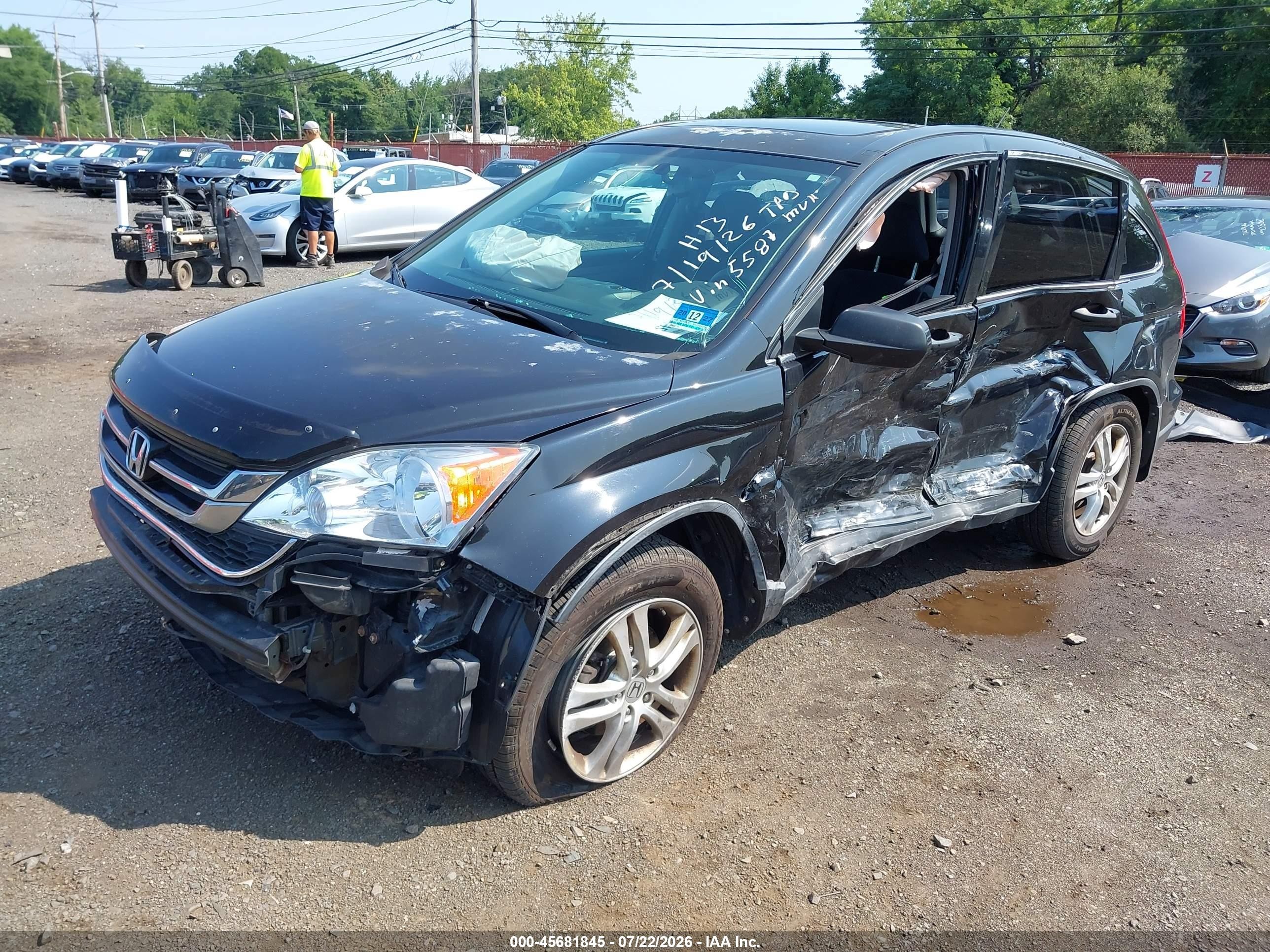 2010 Honda Cr-v Ex Black vin: 5J6RE4H55AL085587