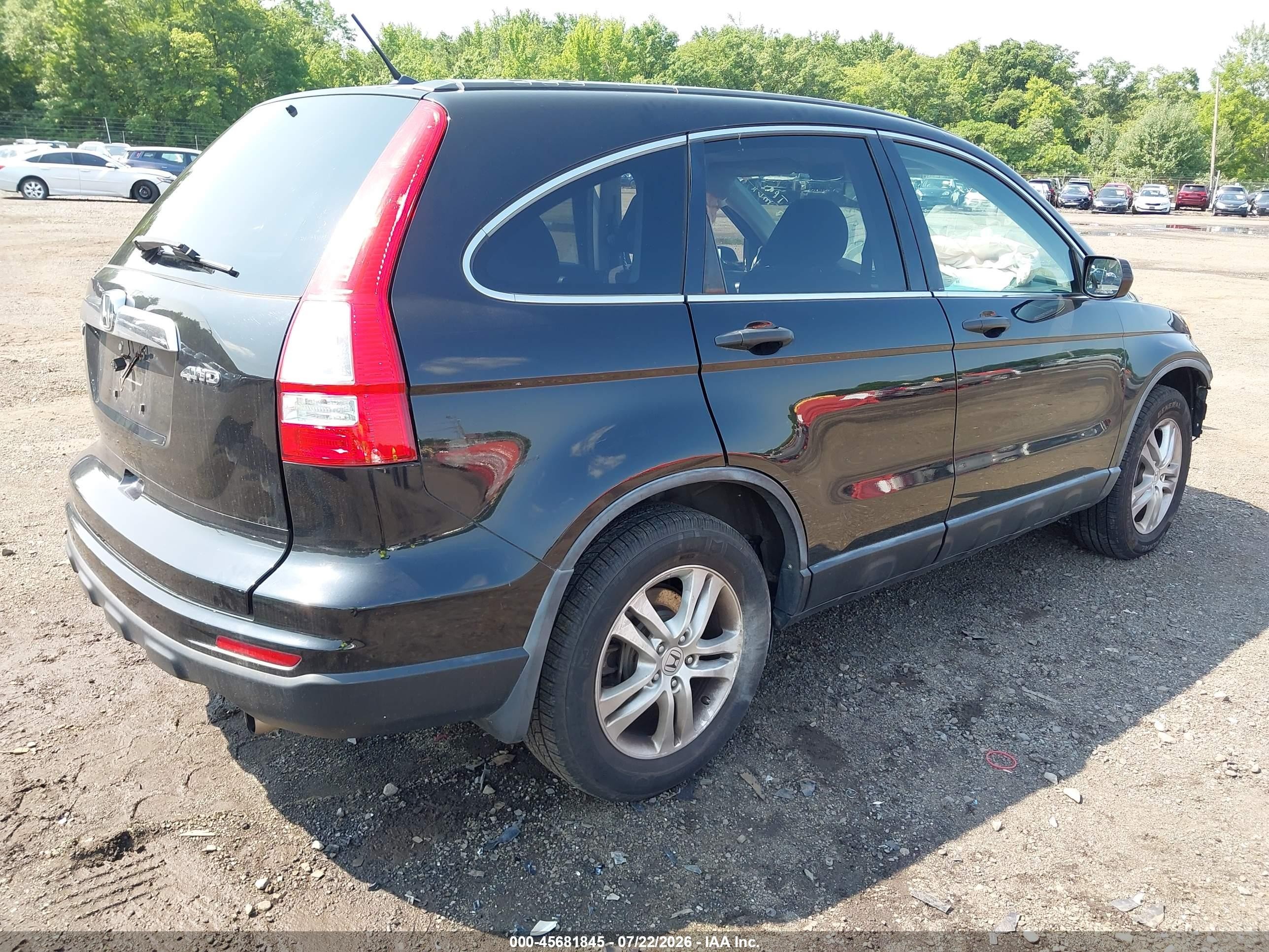 2010 Honda Cr-v Ex Black vin: 5J6RE4H55AL085587