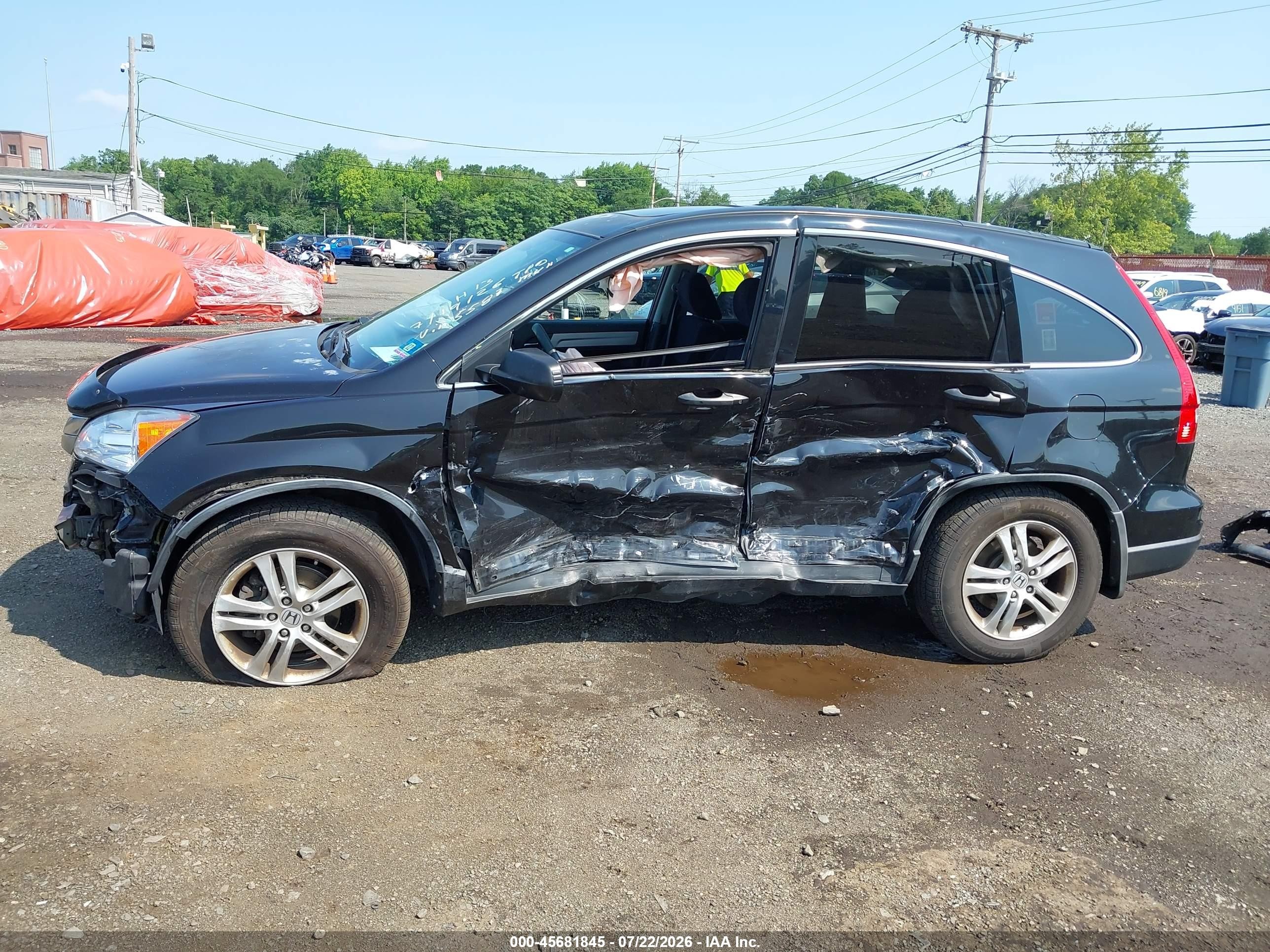 2010 Honda Cr-v Ex Black vin: 5J6RE4H55AL085587