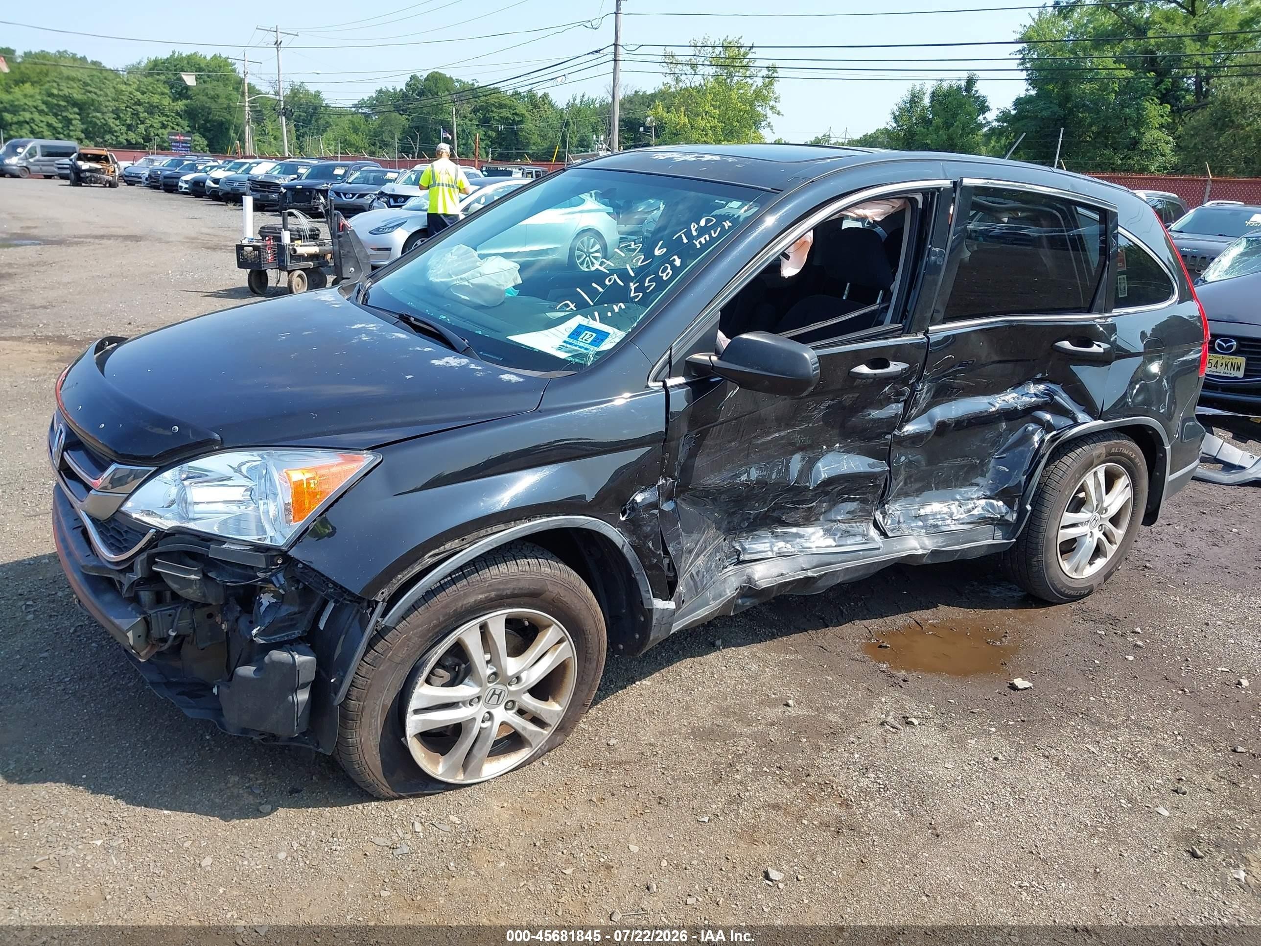 2010 Honda Cr-v Ex Black vin: 5J6RE4H55AL085587