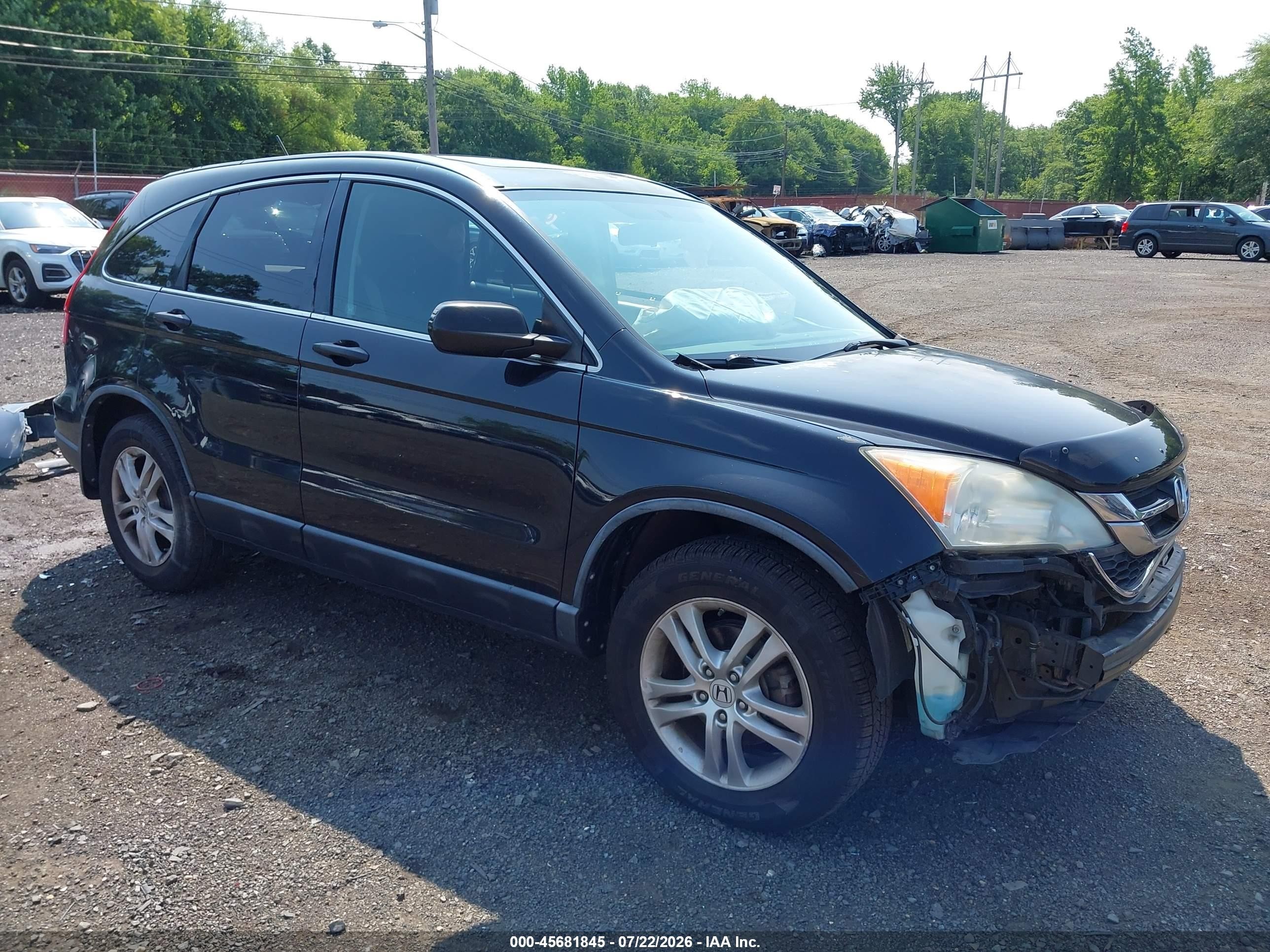 2010 Honda Cr-v Ex Black vin: 5J6RE4H55AL085587