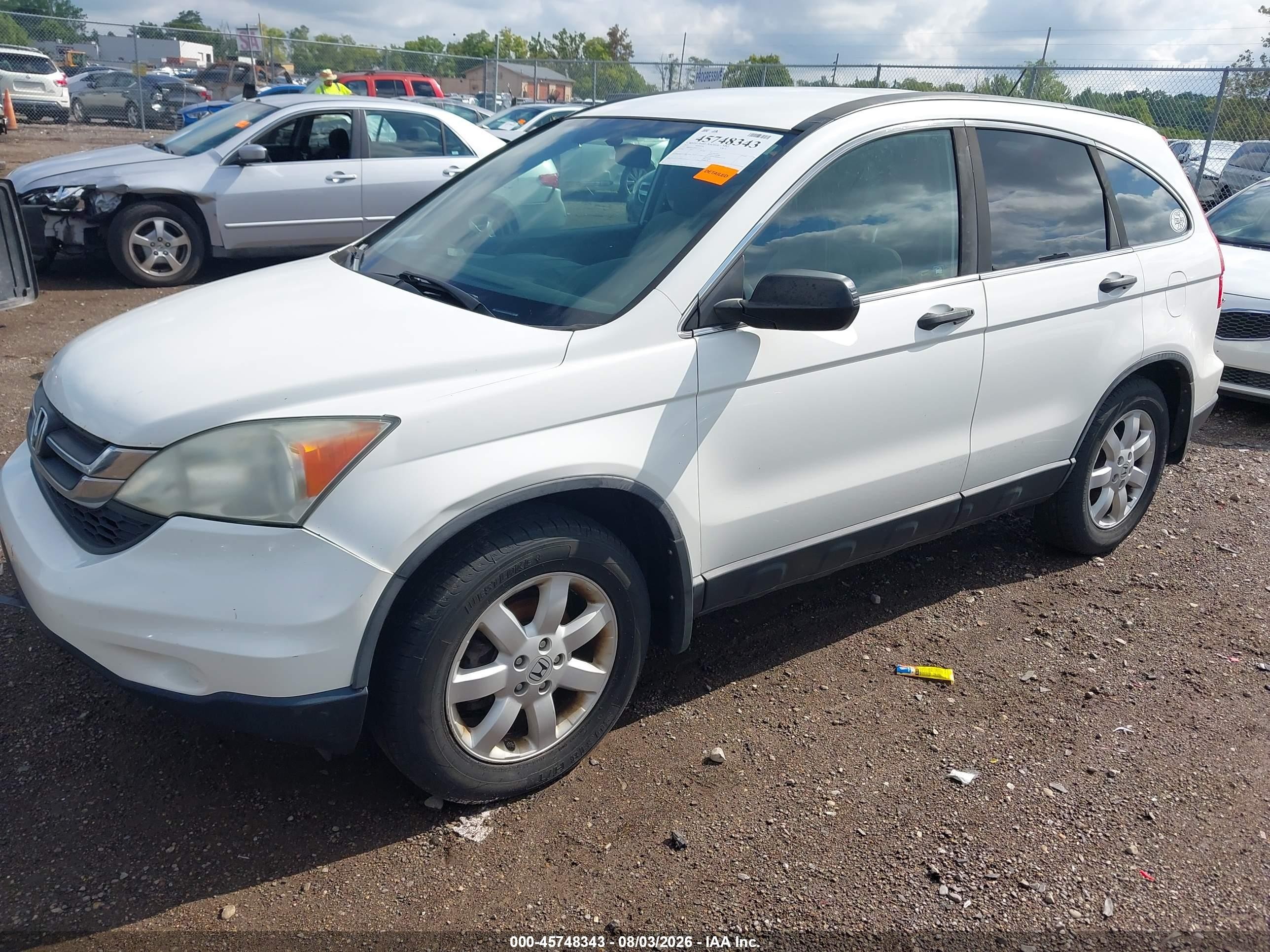 2011 Honda Cr-v Ex White vin: 5J6RE4H55BL027559