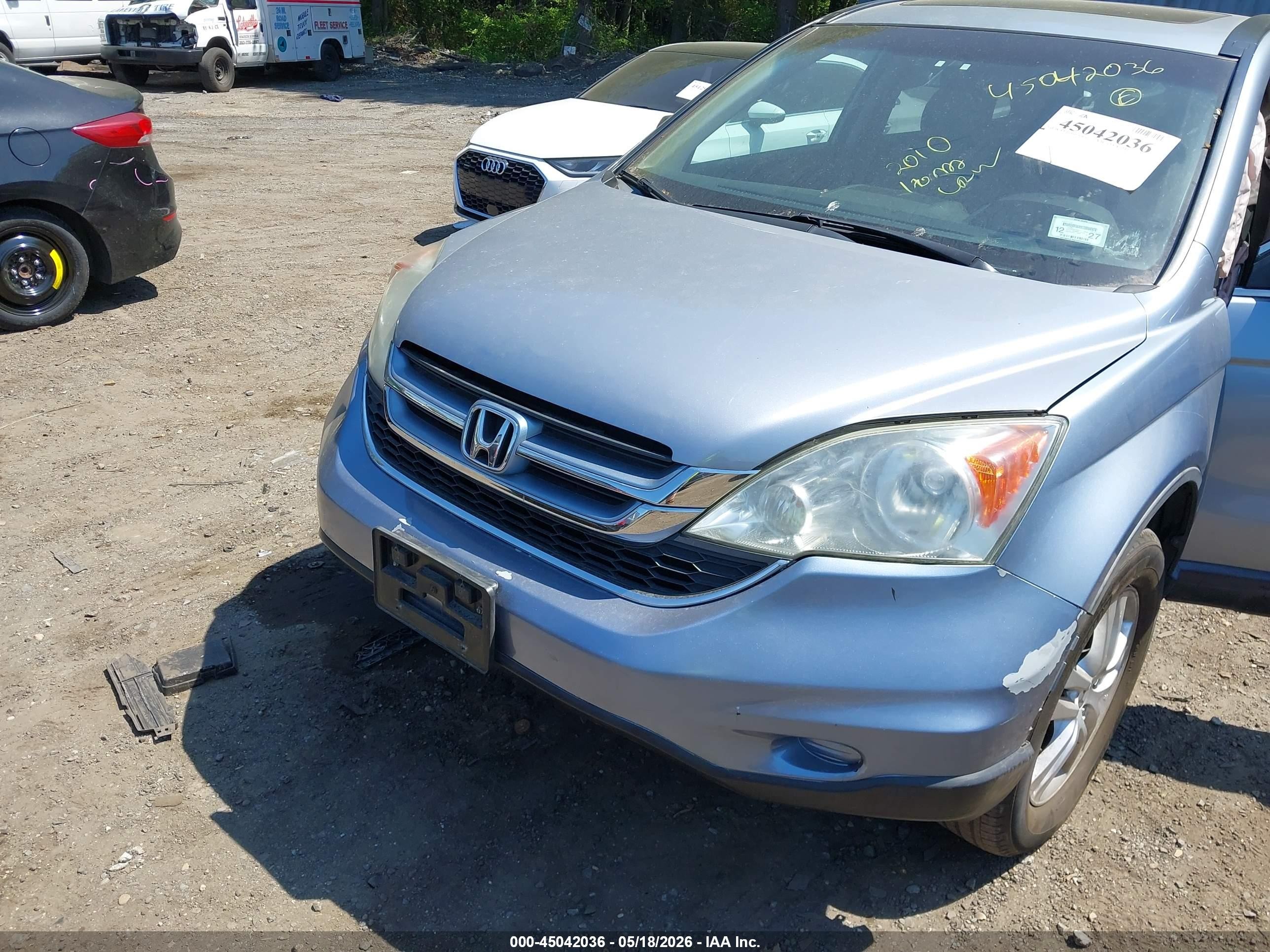 2010 Honda Cr-v Ex Light Blue vin: 5J6RE4H56AL015466
