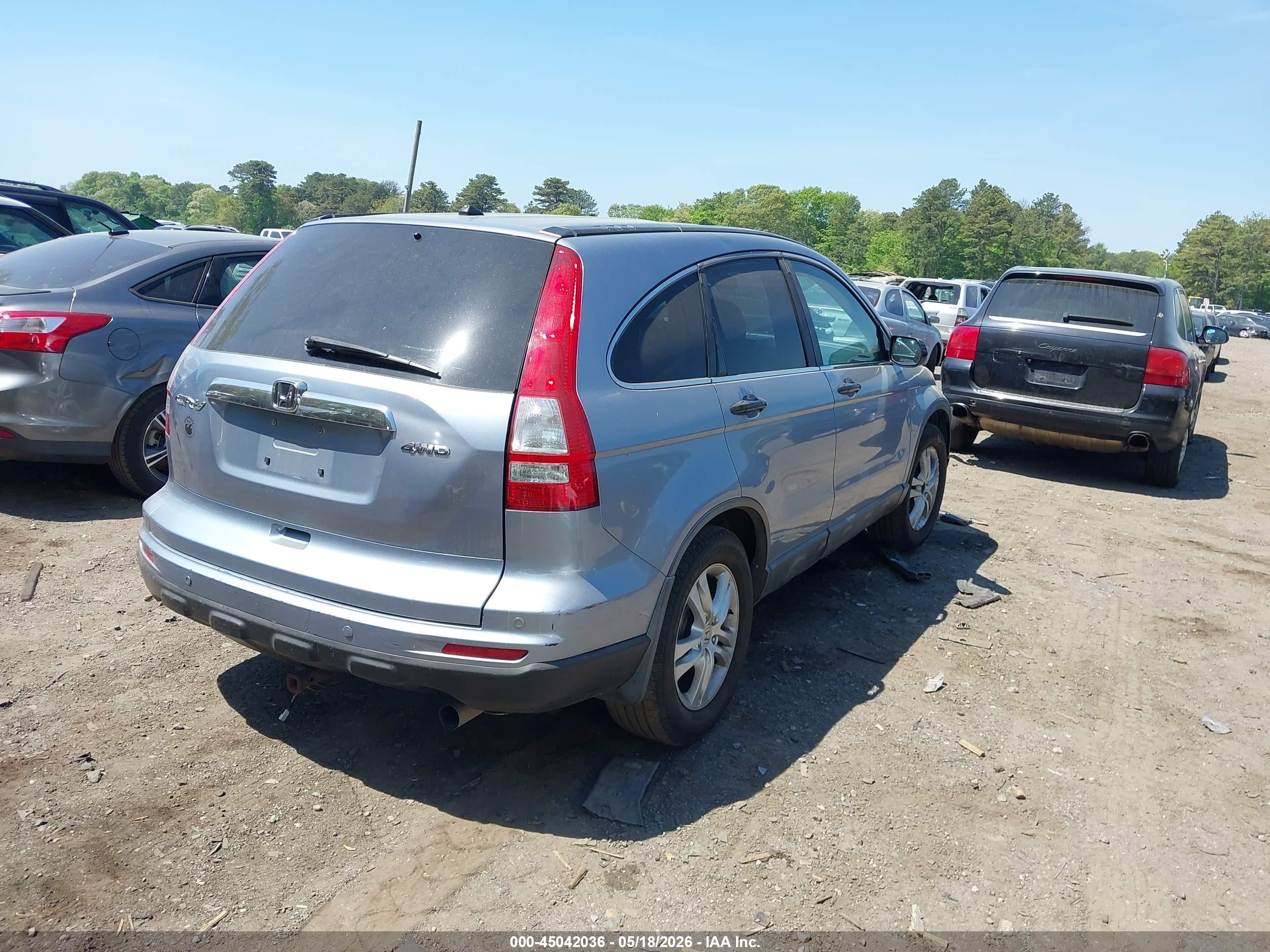 2010 Honda Cr-v Ex Light Blue vin: 5J6RE4H56AL015466