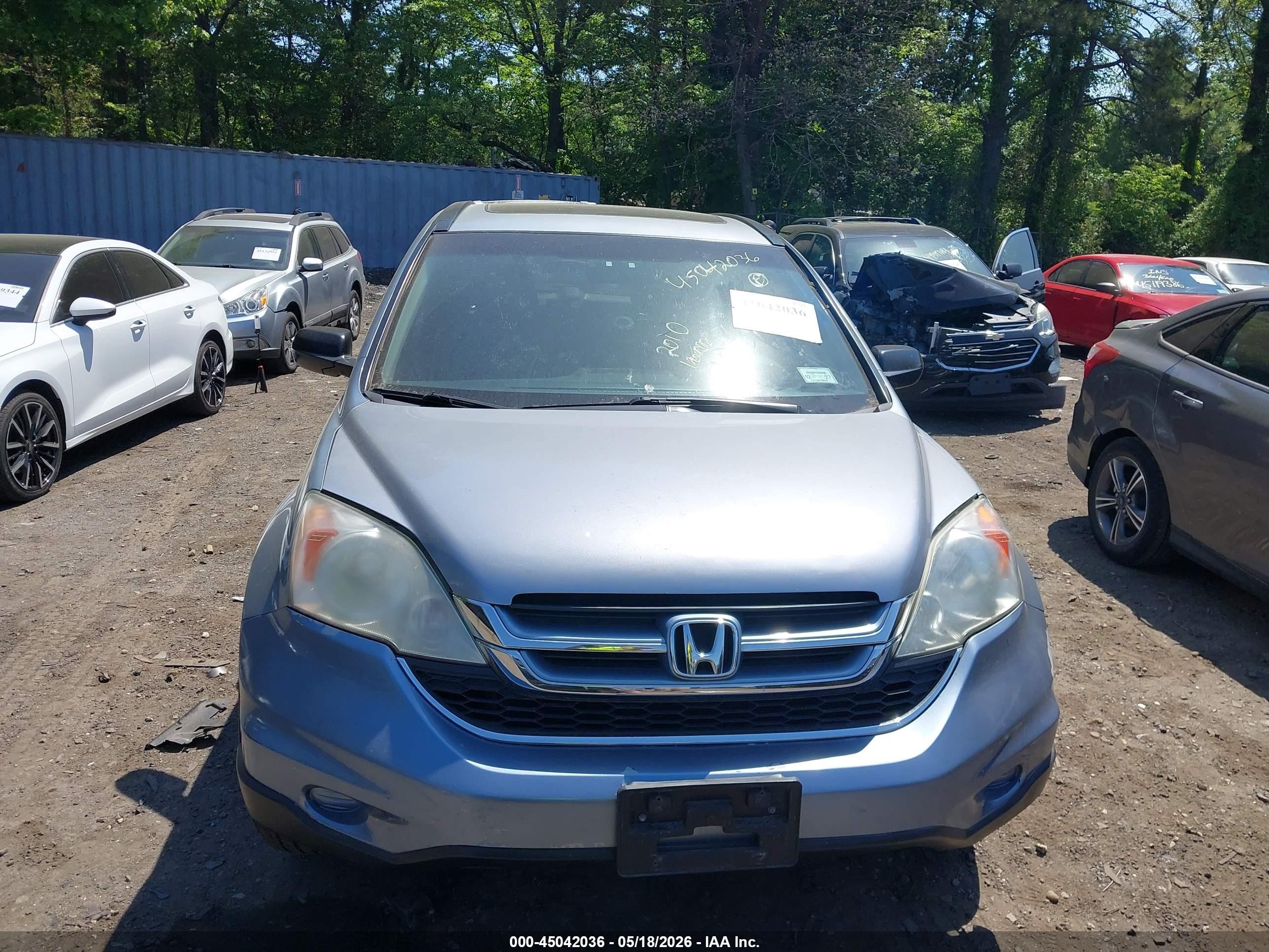 2010 Honda Cr-v Ex Light Blue vin: 5J6RE4H56AL015466