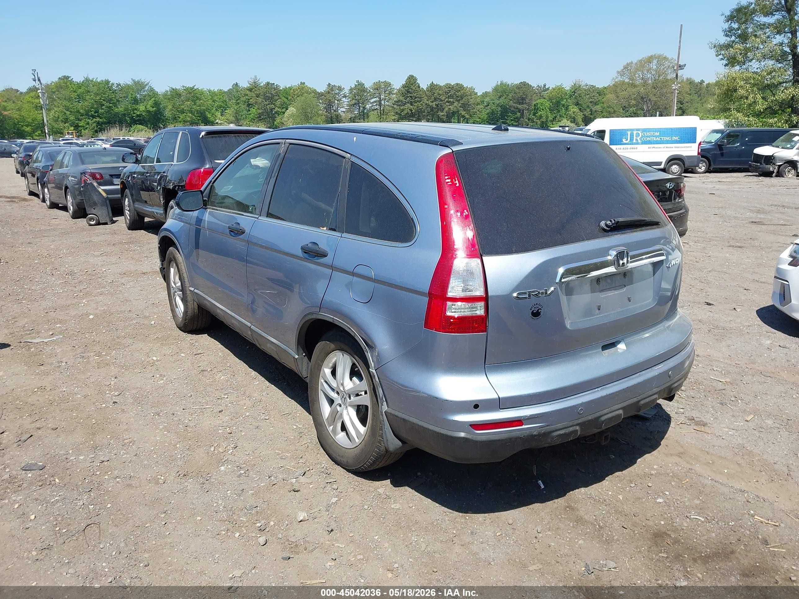 2010 Honda Cr-v Ex Light Blue vin: 5J6RE4H56AL015466