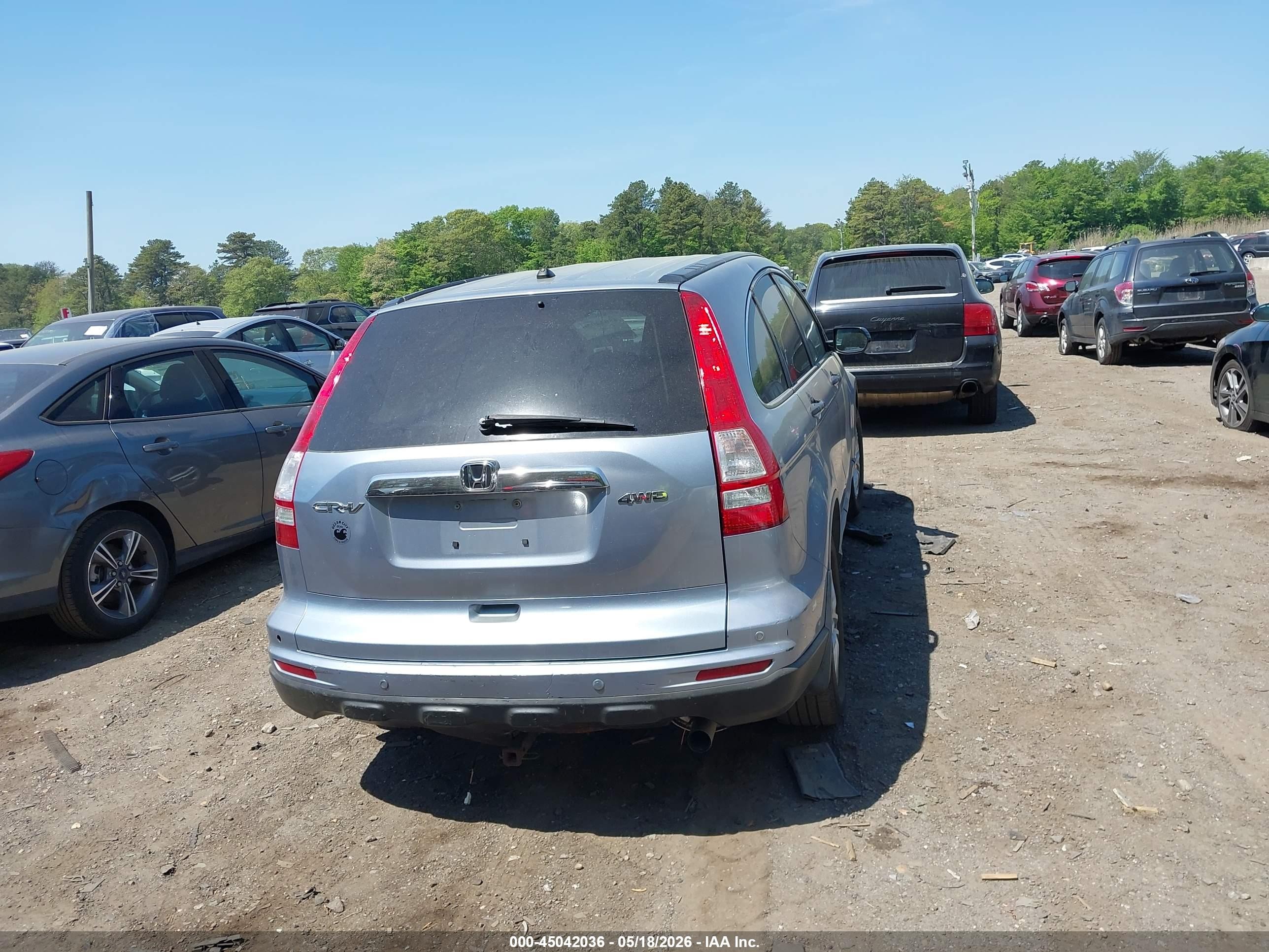 2010 Honda Cr-v Ex Light Blue vin: 5J6RE4H56AL015466