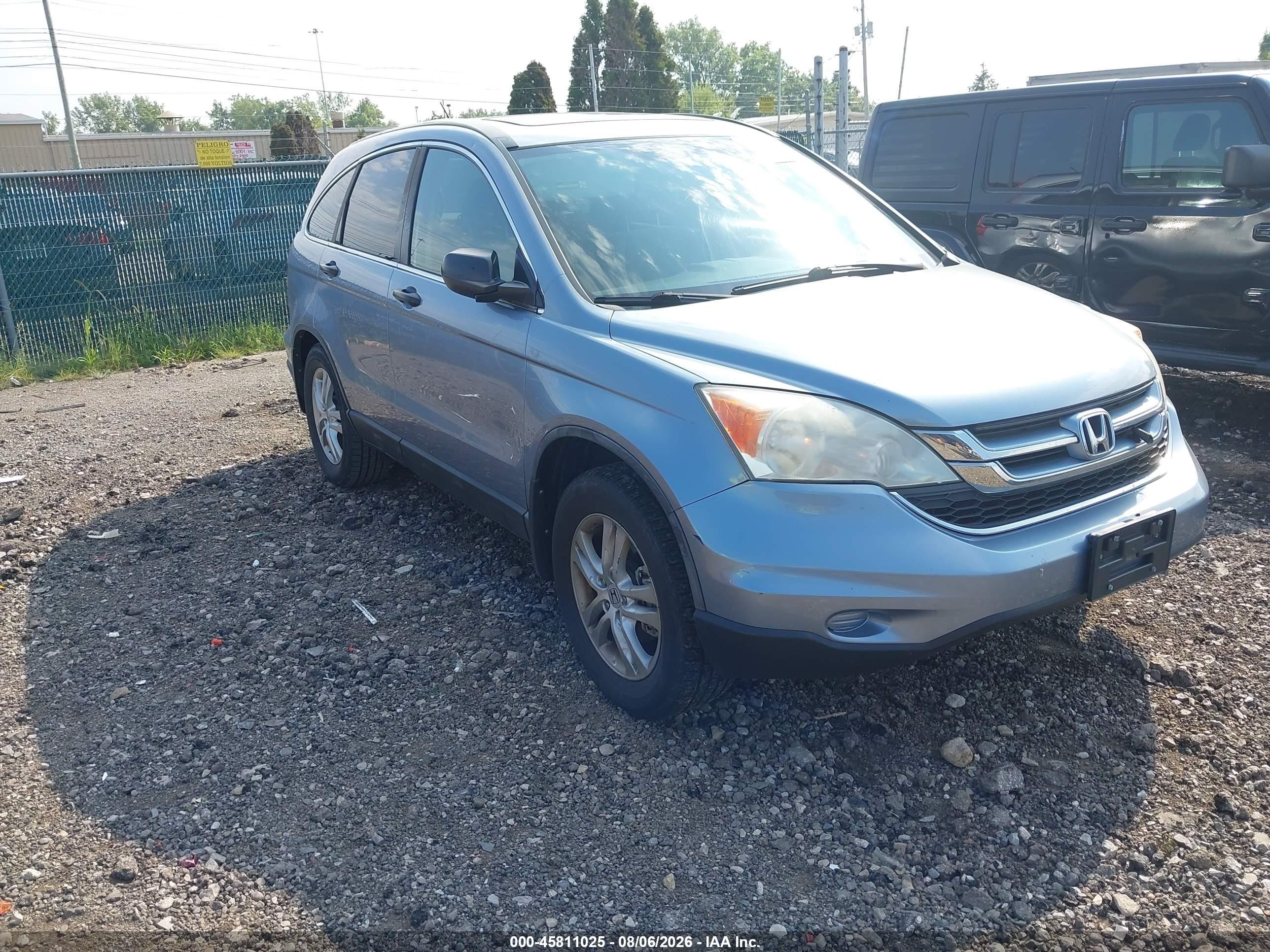 2010 Honda Cr-v Ex Blue vin: 5J6RE4H56AL045924
