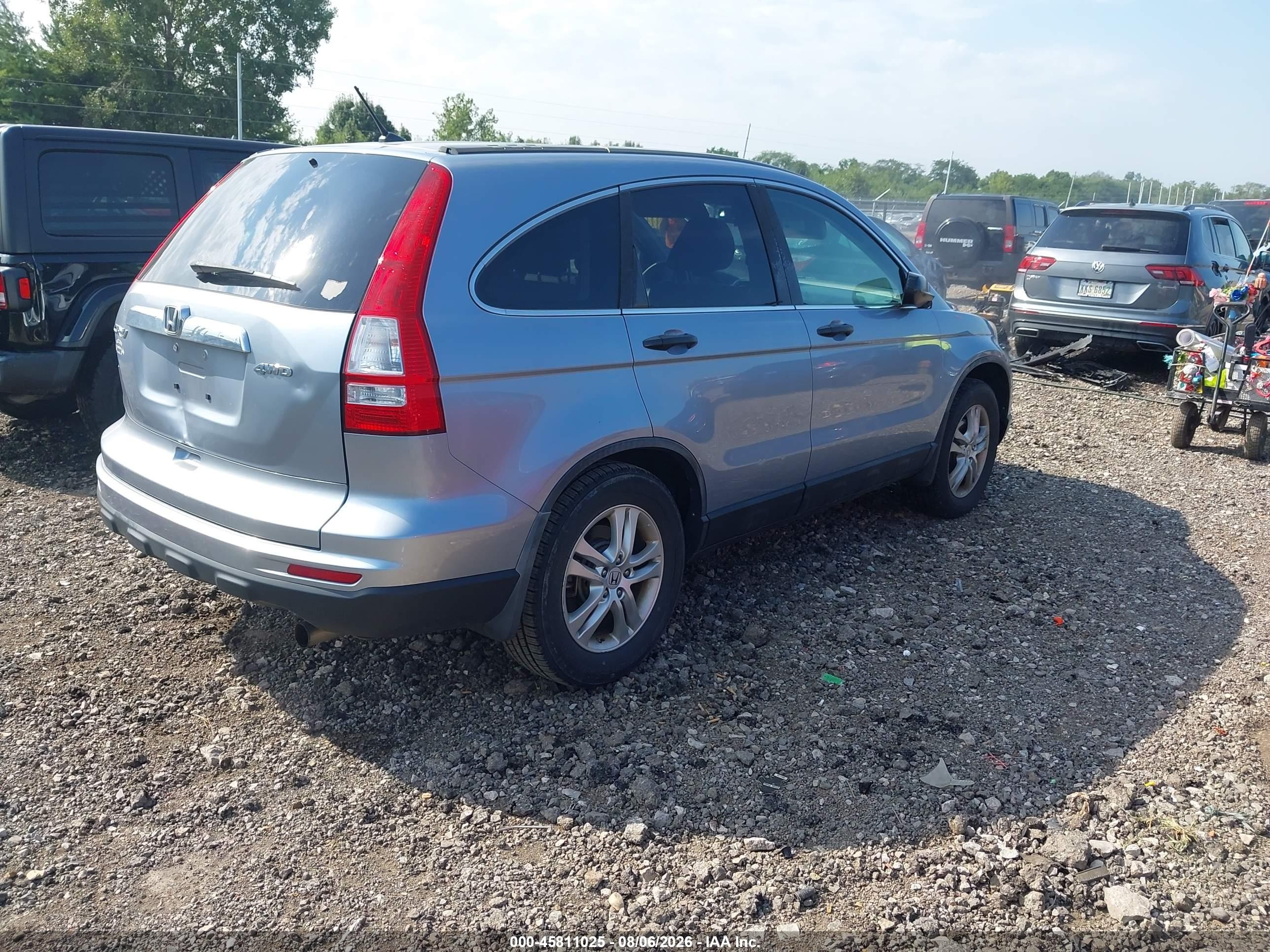 2010 Honda Cr-v Ex Blue vin: 5J6RE4H56AL045924