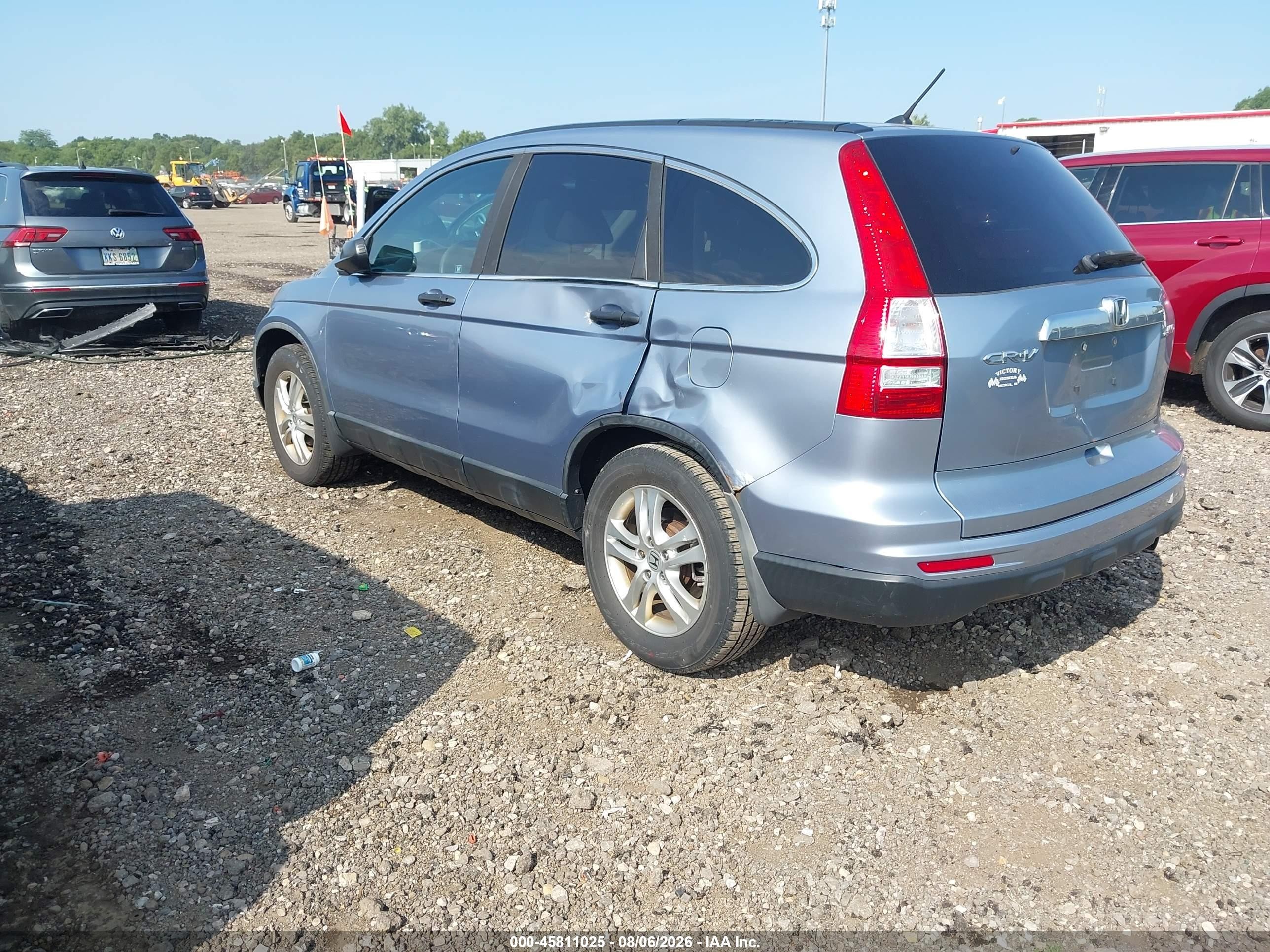 2010 Honda Cr-v Ex Blue vin: 5J6RE4H56AL045924