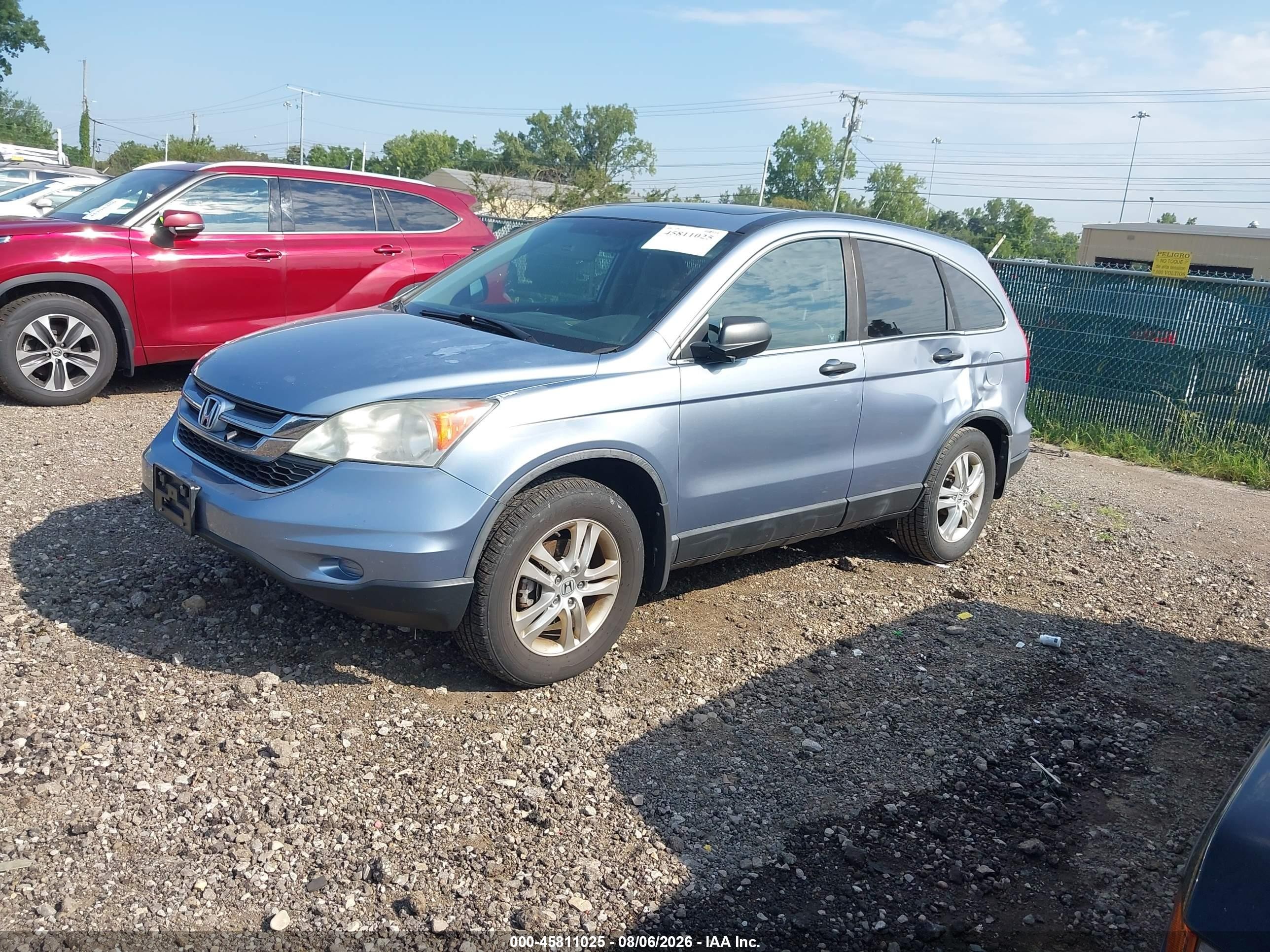2010 Honda Cr-v Ex Blue vin: 5J6RE4H56AL045924
