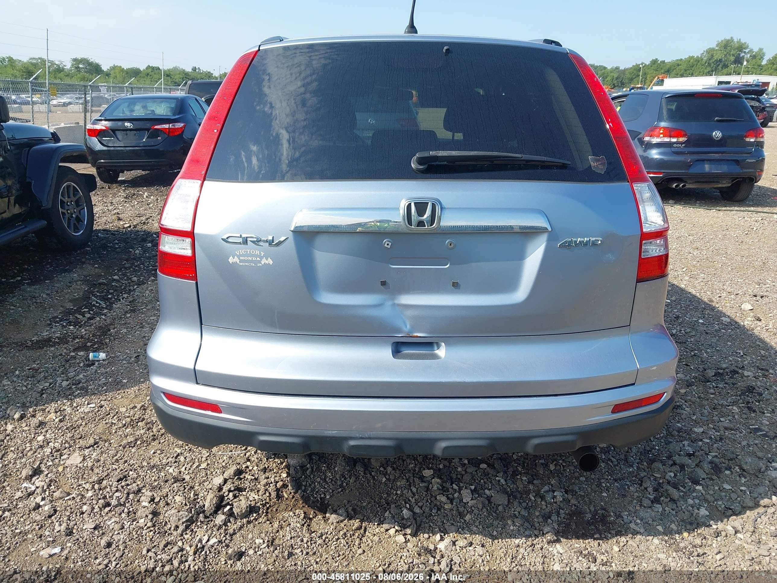2010 Honda Cr-v Ex Blue vin: 5J6RE4H56AL045924