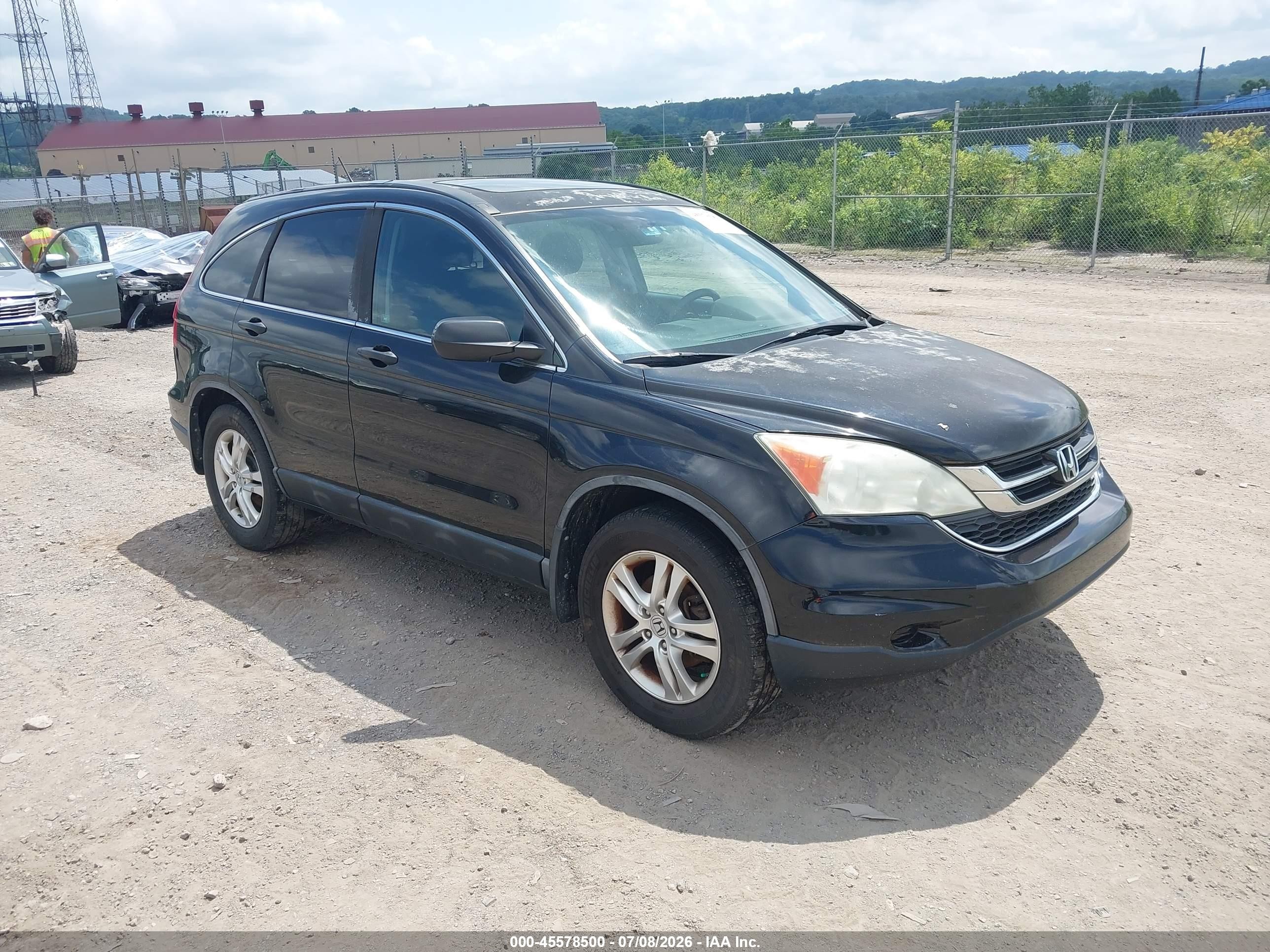 2010 Honda Cr-v Ex Black vin: 5J6RE4H56AL084707