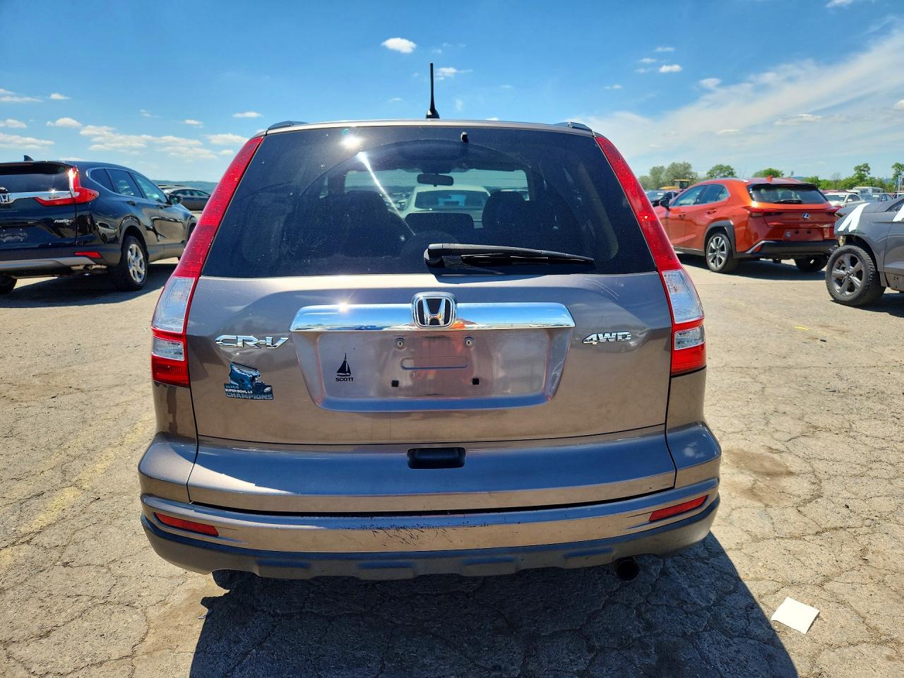 2010 Honda Cr-v Ex Gray vin: 5J6RE4H56AL088286