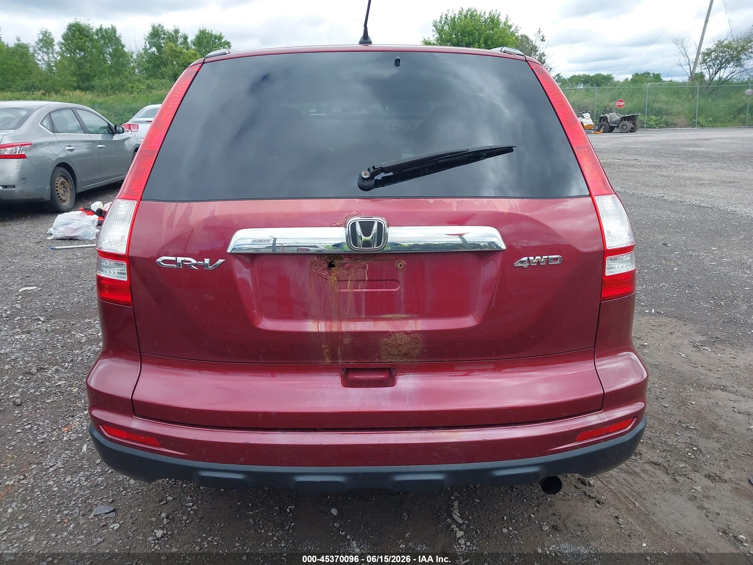 2010 Honda Cr-v Ex Red vin: 5J6RE4H56AL090281