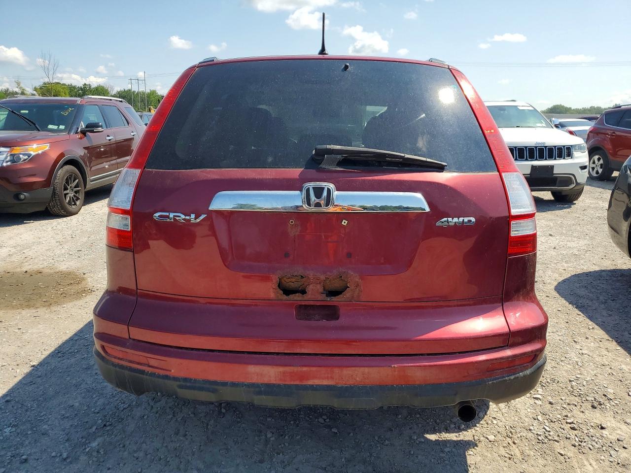 2010 Honda Cr-v Ex Red vin: 5J6RE4H56AL094685