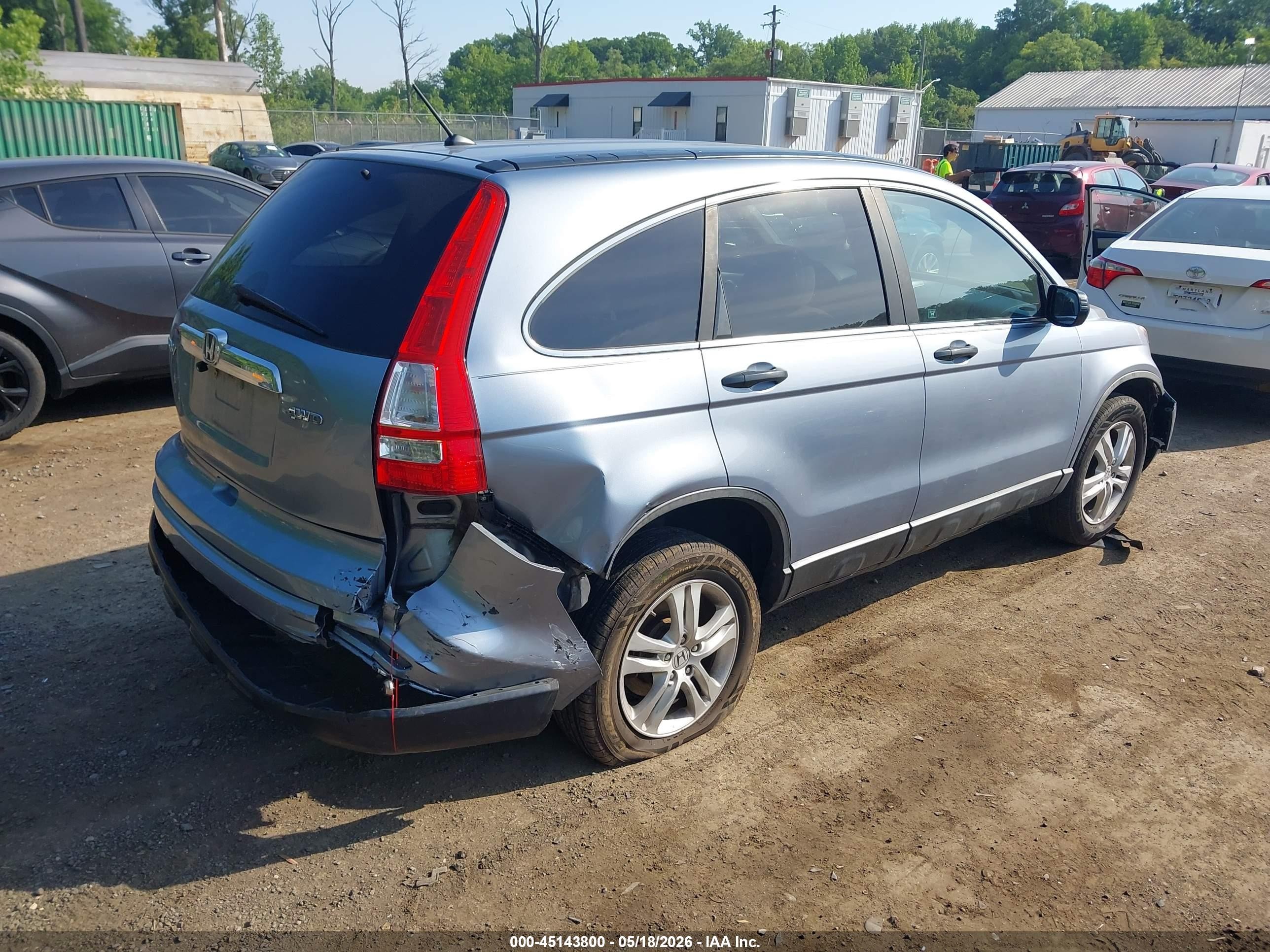 2011 Honda Cr-v Ex Light Blue vin: 5J6RE4H56BL009300