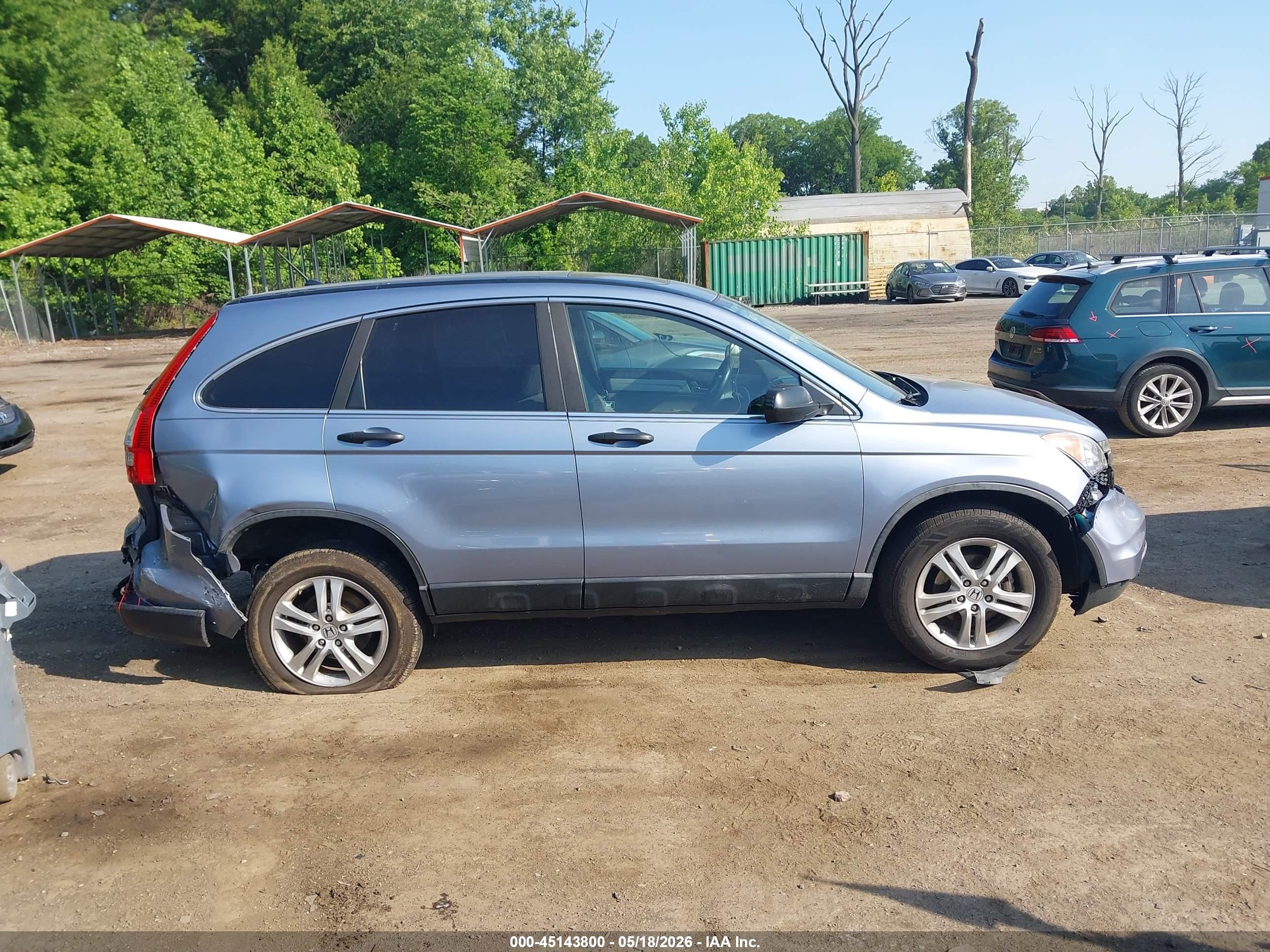 2011 Honda Cr-v Ex Light Blue vin: 5J6RE4H56BL009300