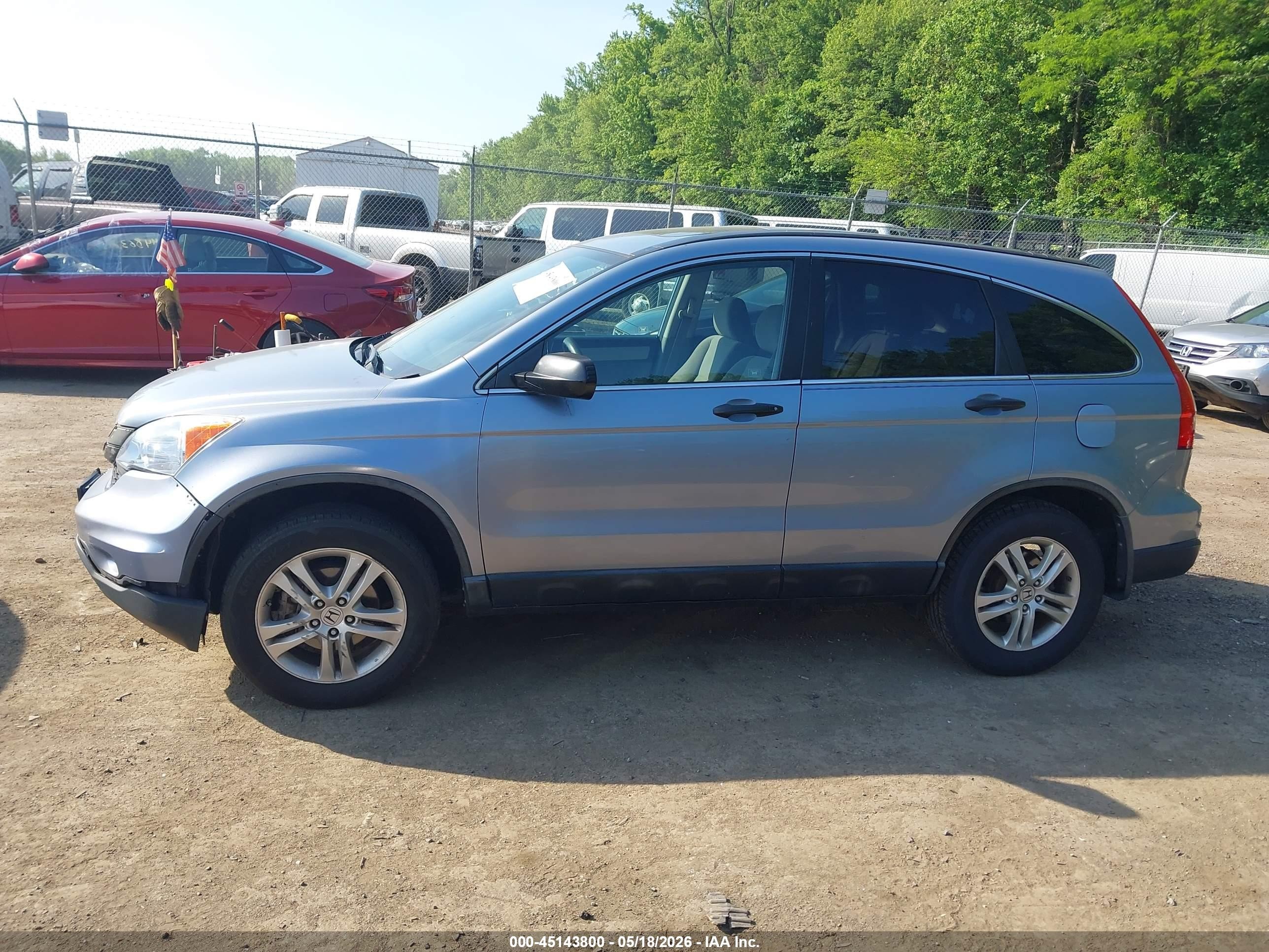 2011 Honda Cr-v Ex Light Blue vin: 5J6RE4H56BL009300