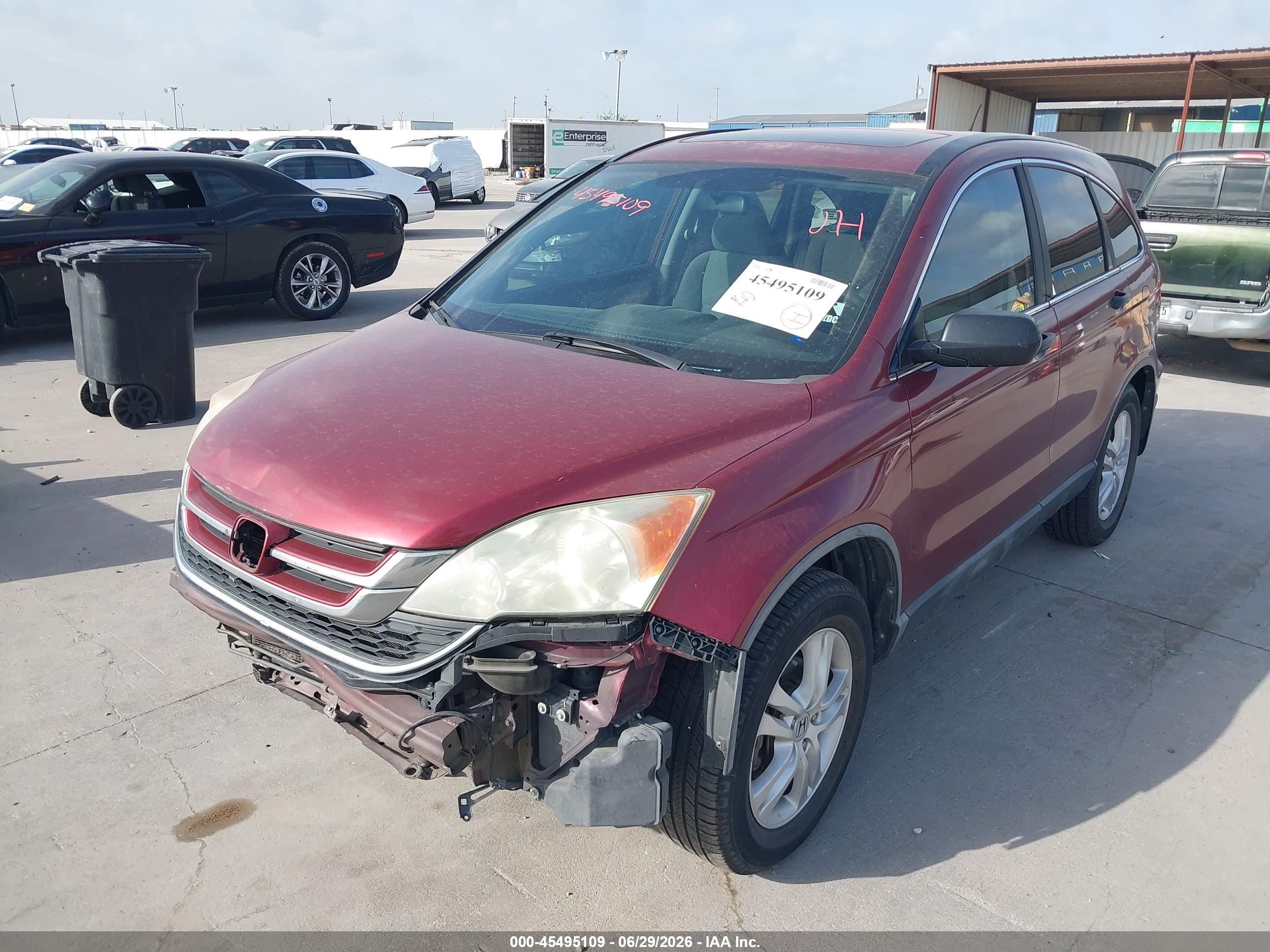 2011 Honda Cr-v Ex Red vin: 5J6RE4H56BL062076