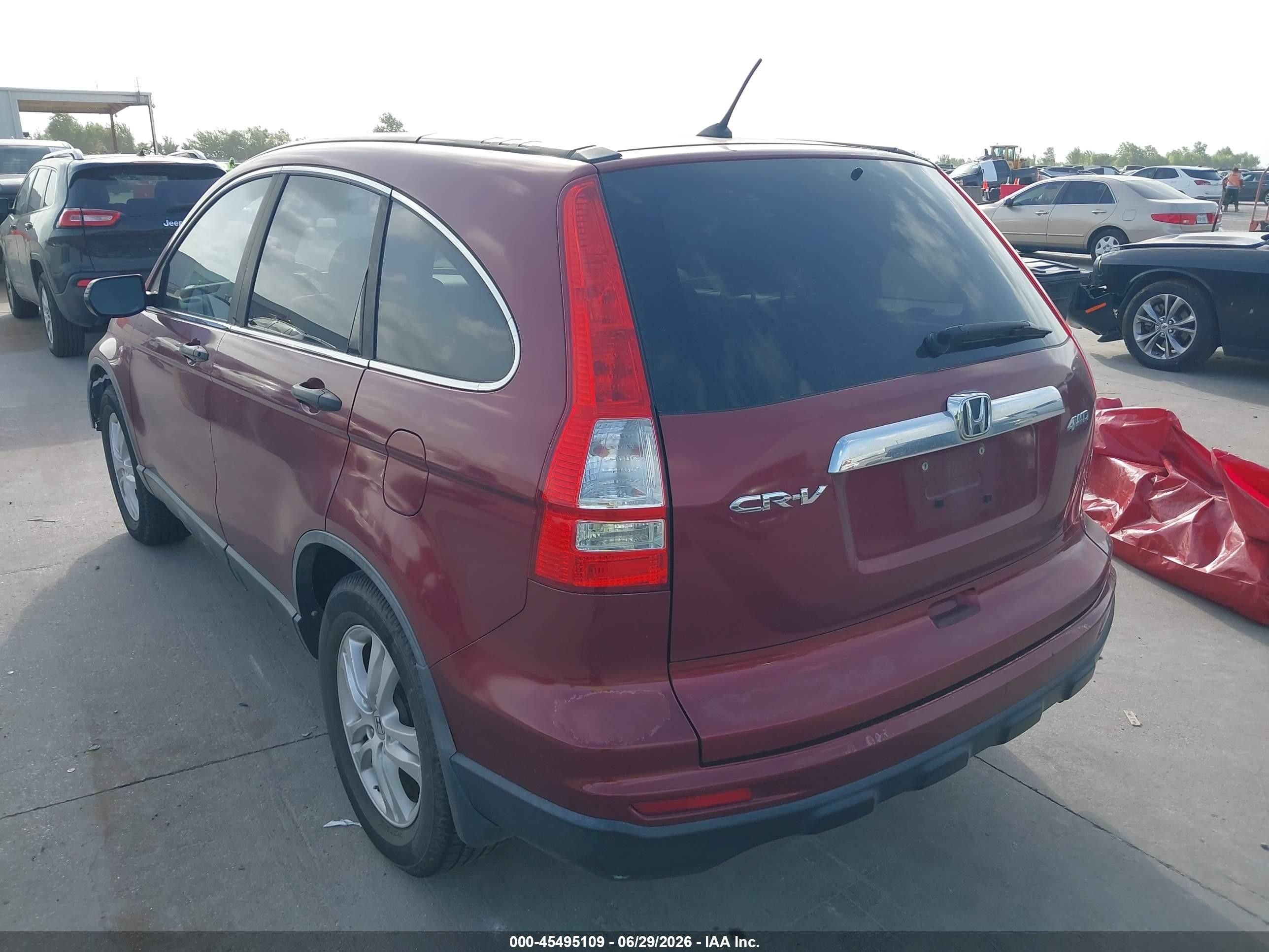 2011 Honda Cr-v Ex Red vin: 5J6RE4H56BL062076