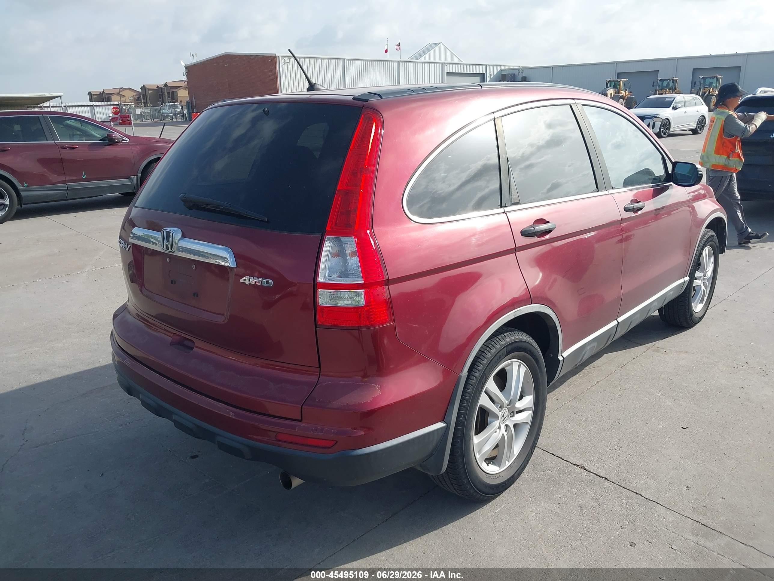 2011 Honda Cr-v Ex Red vin: 5J6RE4H56BL062076