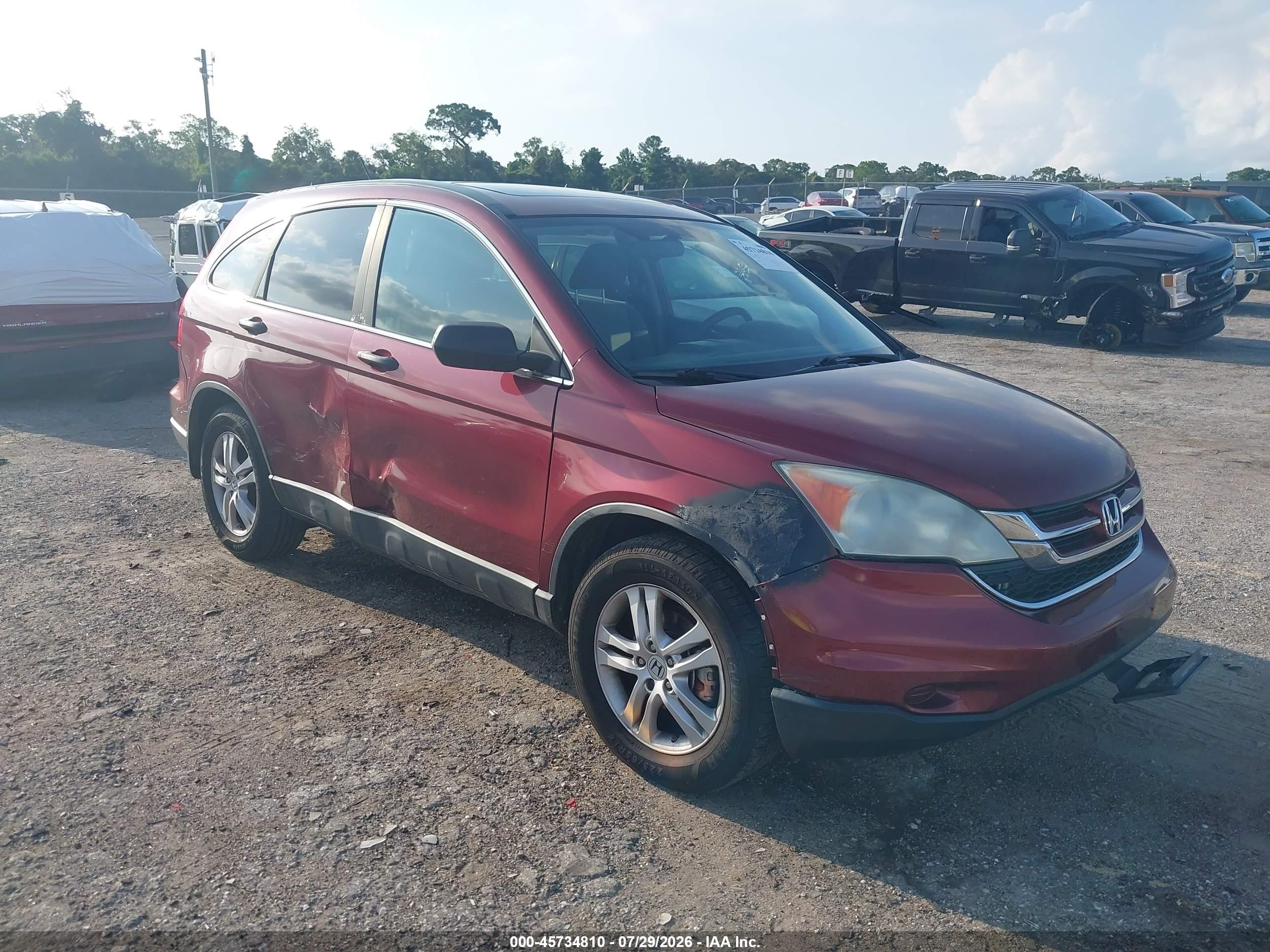 2011 Honda Cr-v Ex Red vin: 5J6RE4H56BL122633