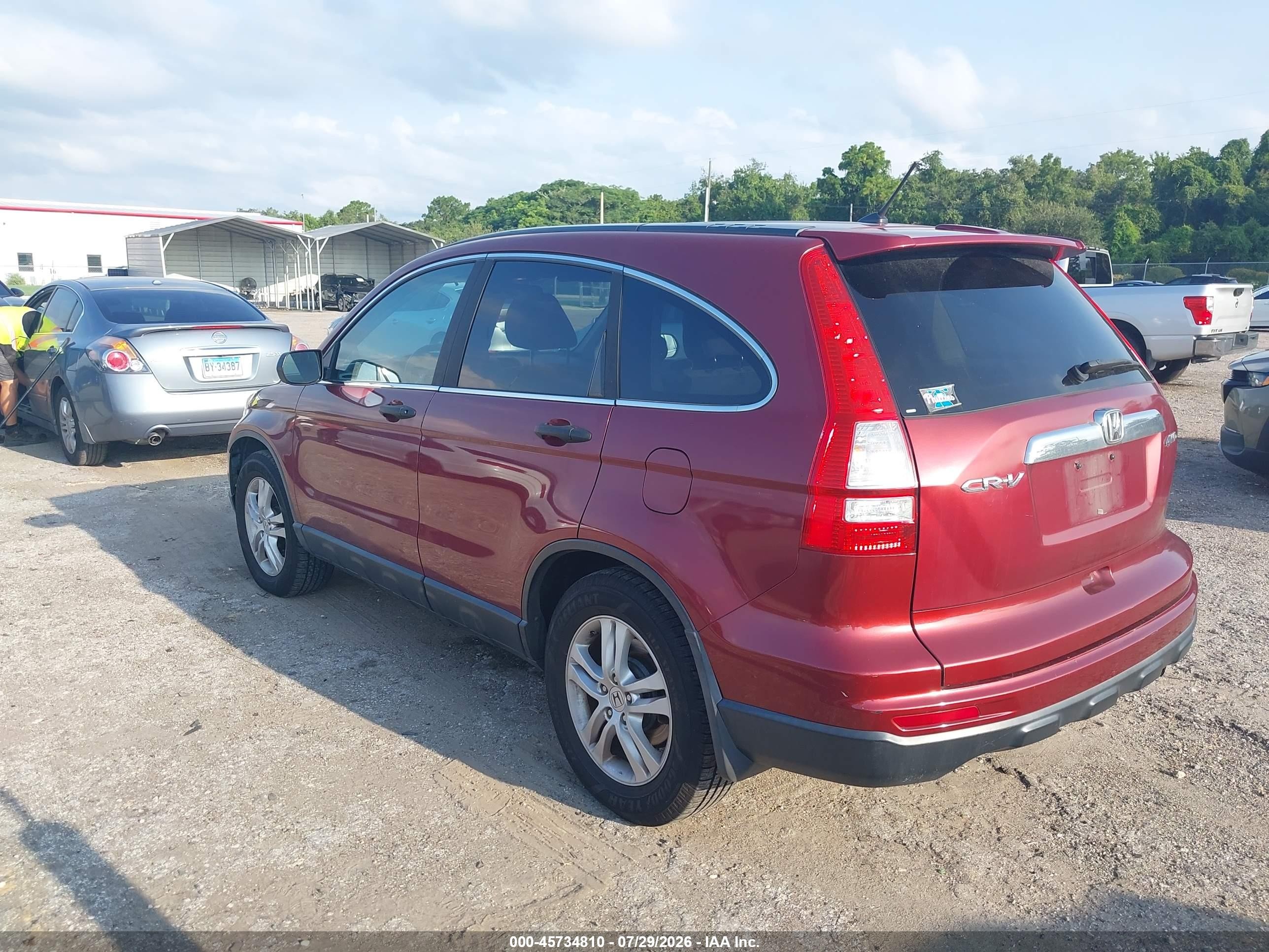 2011 Honda Cr-v Ex Red vin: 5J6RE4H56BL122633
