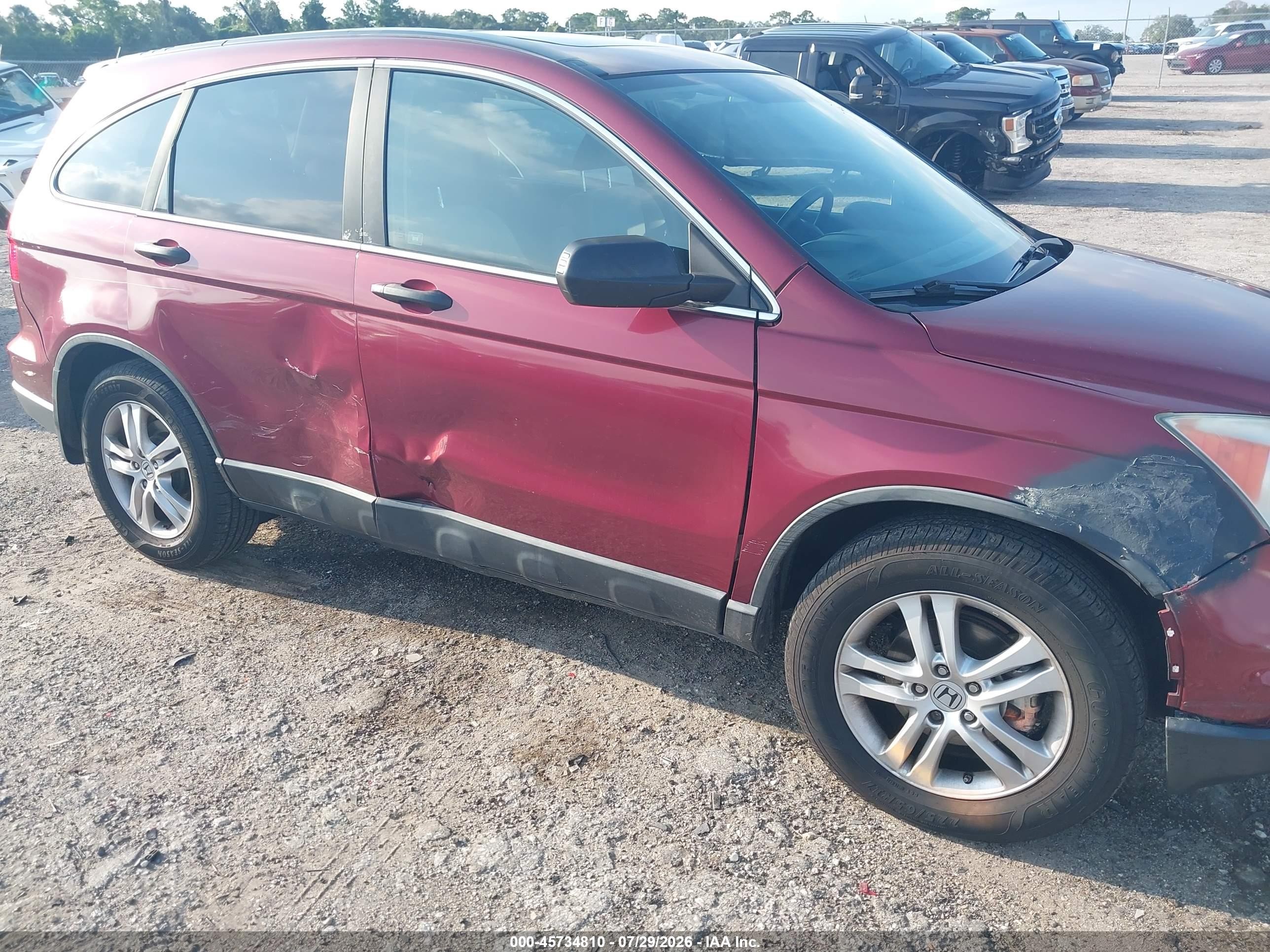 2011 Honda Cr-v Ex Red vin: 5J6RE4H56BL122633