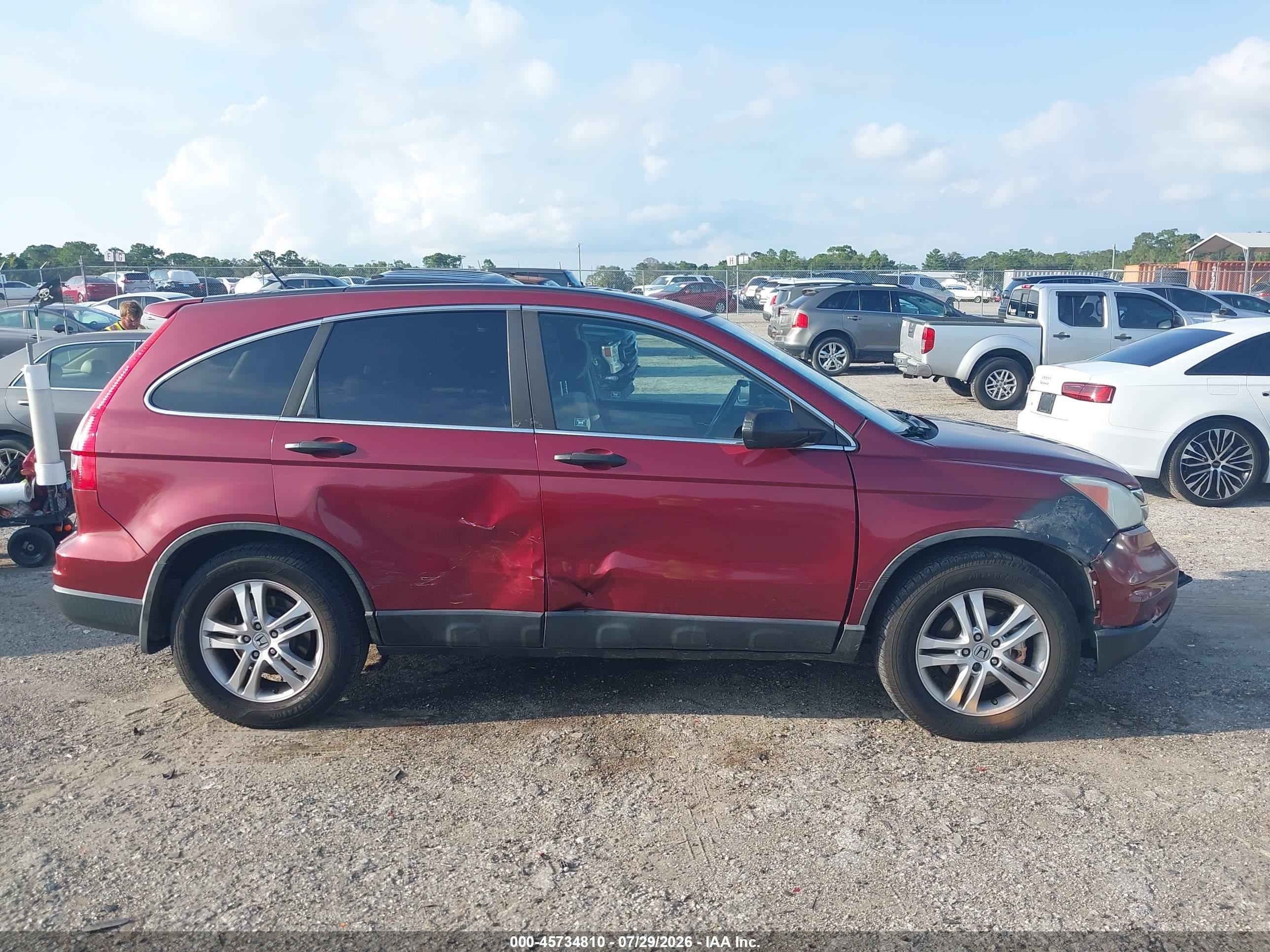 2011 Honda Cr-v Ex Red vin: 5J6RE4H56BL122633