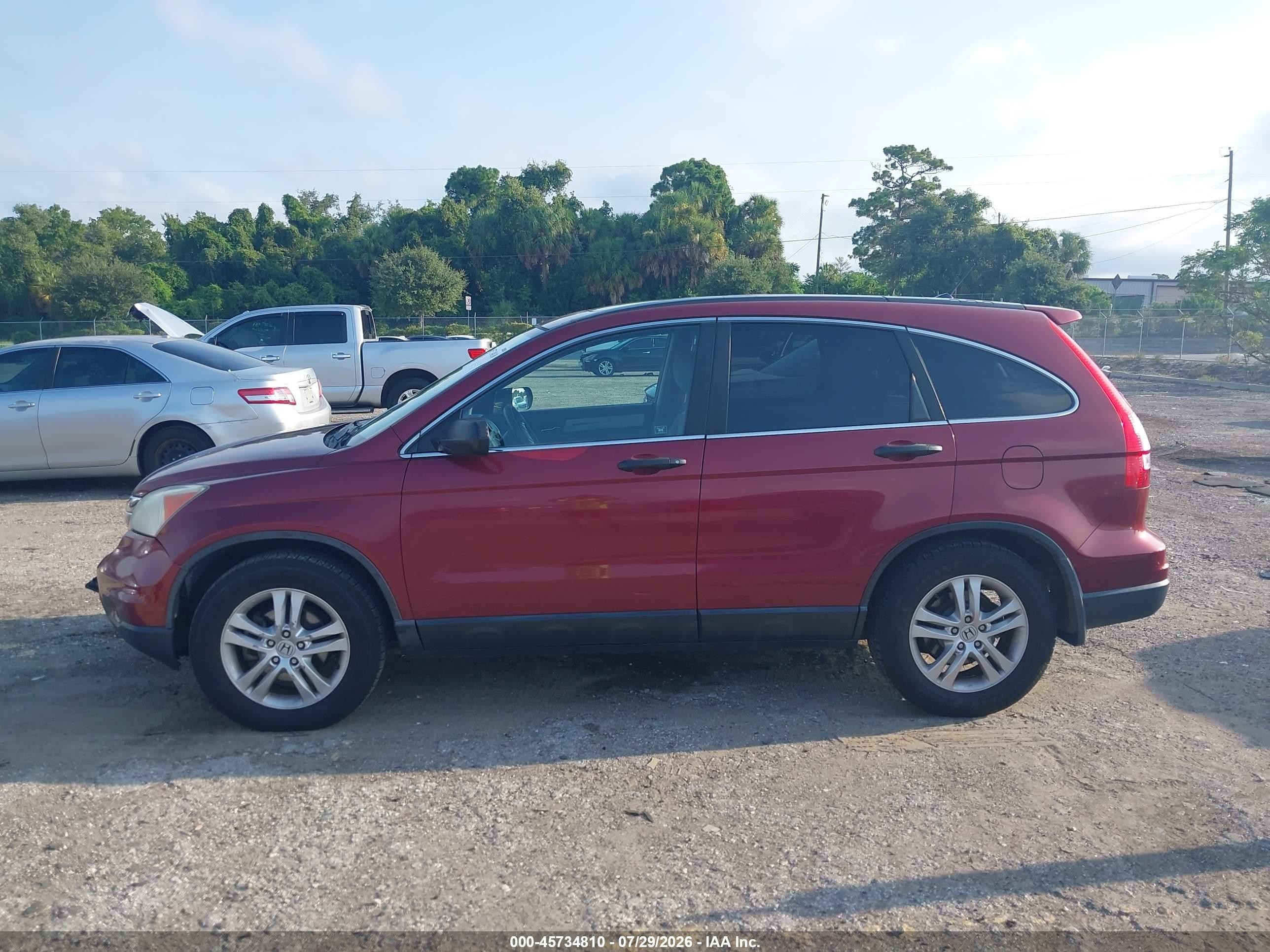 2011 Honda Cr-v Ex Red vin: 5J6RE4H56BL122633