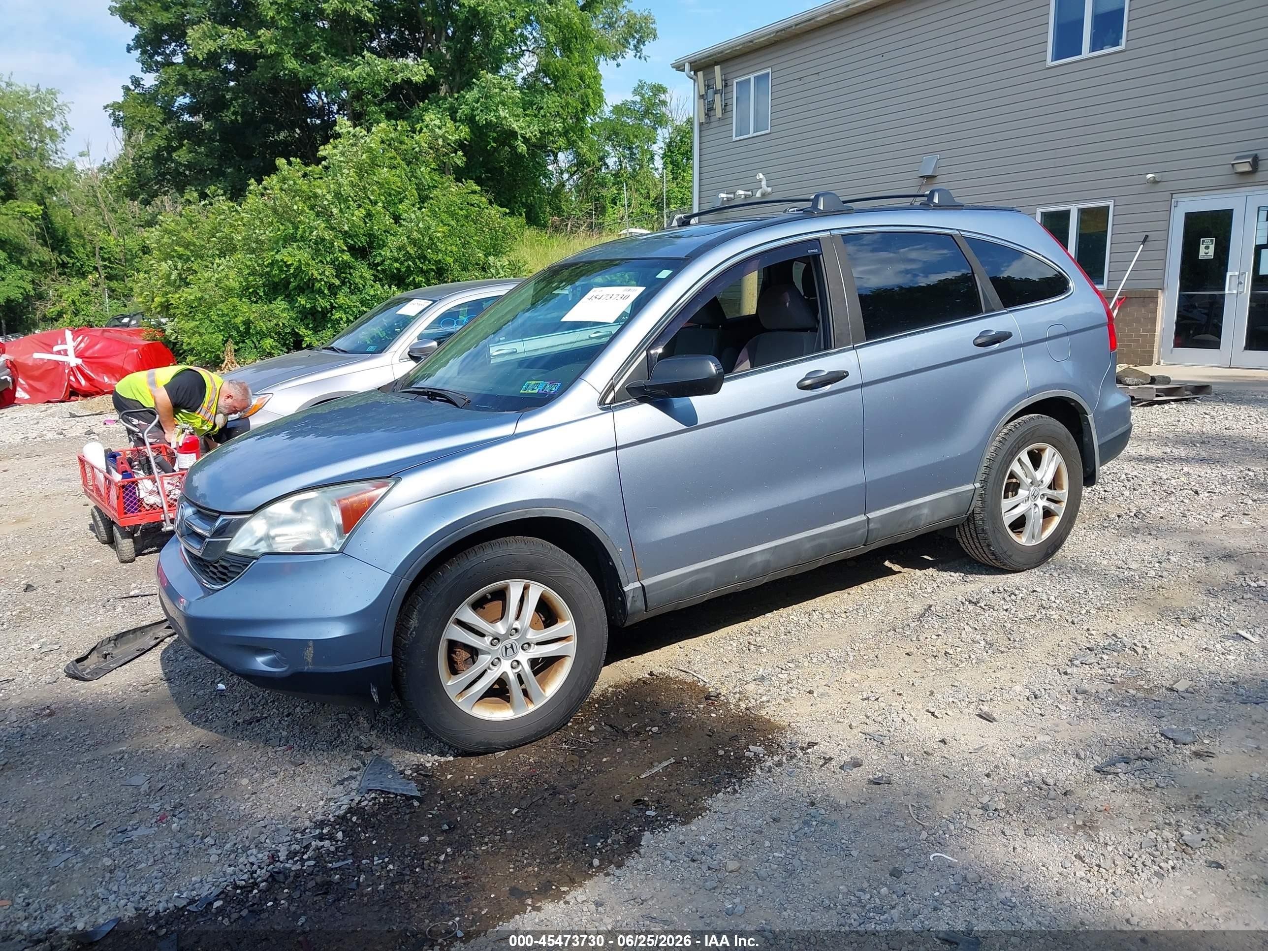 2010 Honda Cr-v Ex Blue vin: 5J6RE4H57AL004718