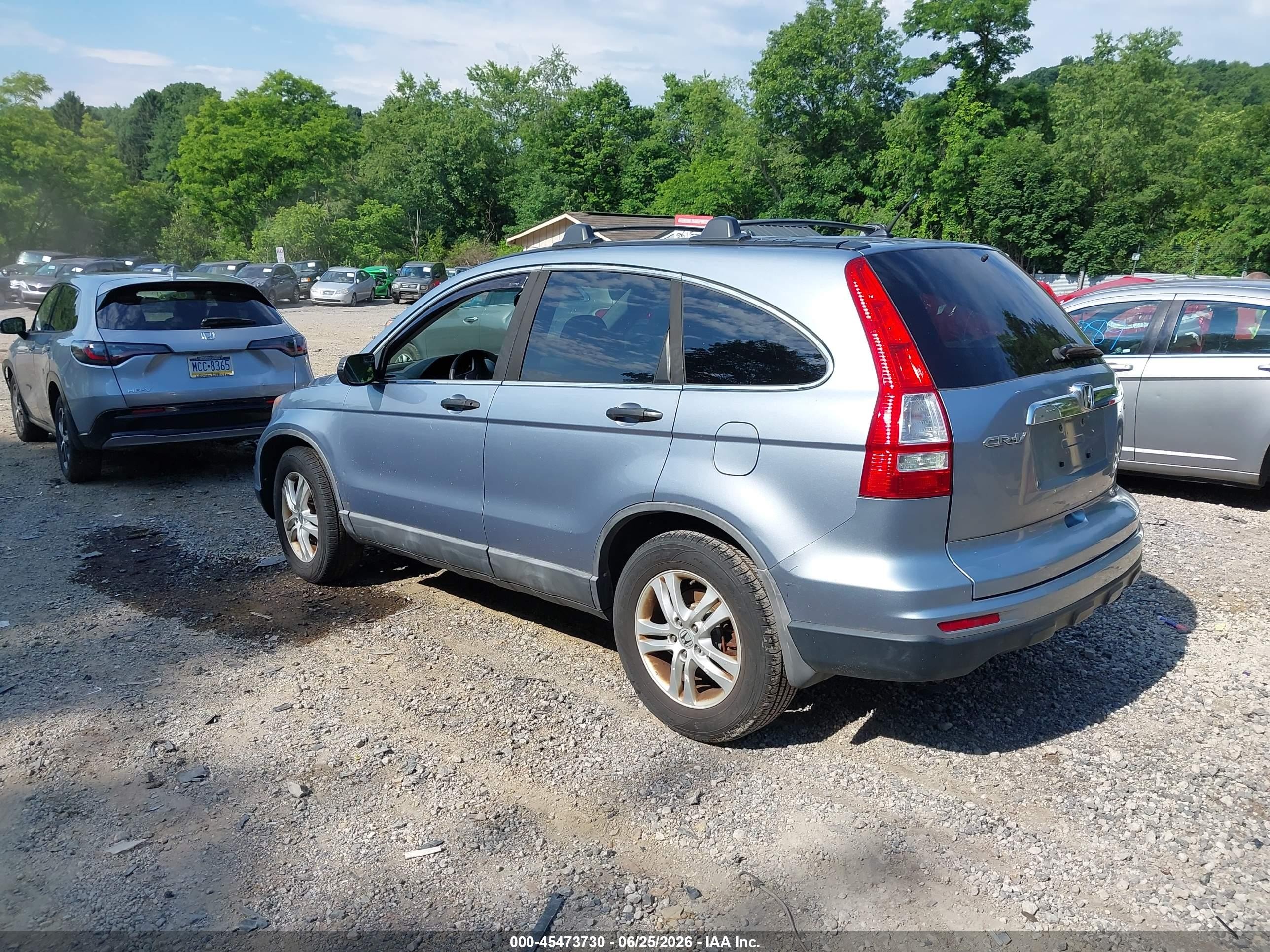 2010 Honda Cr-v Ex Blue vin: 5J6RE4H57AL004718