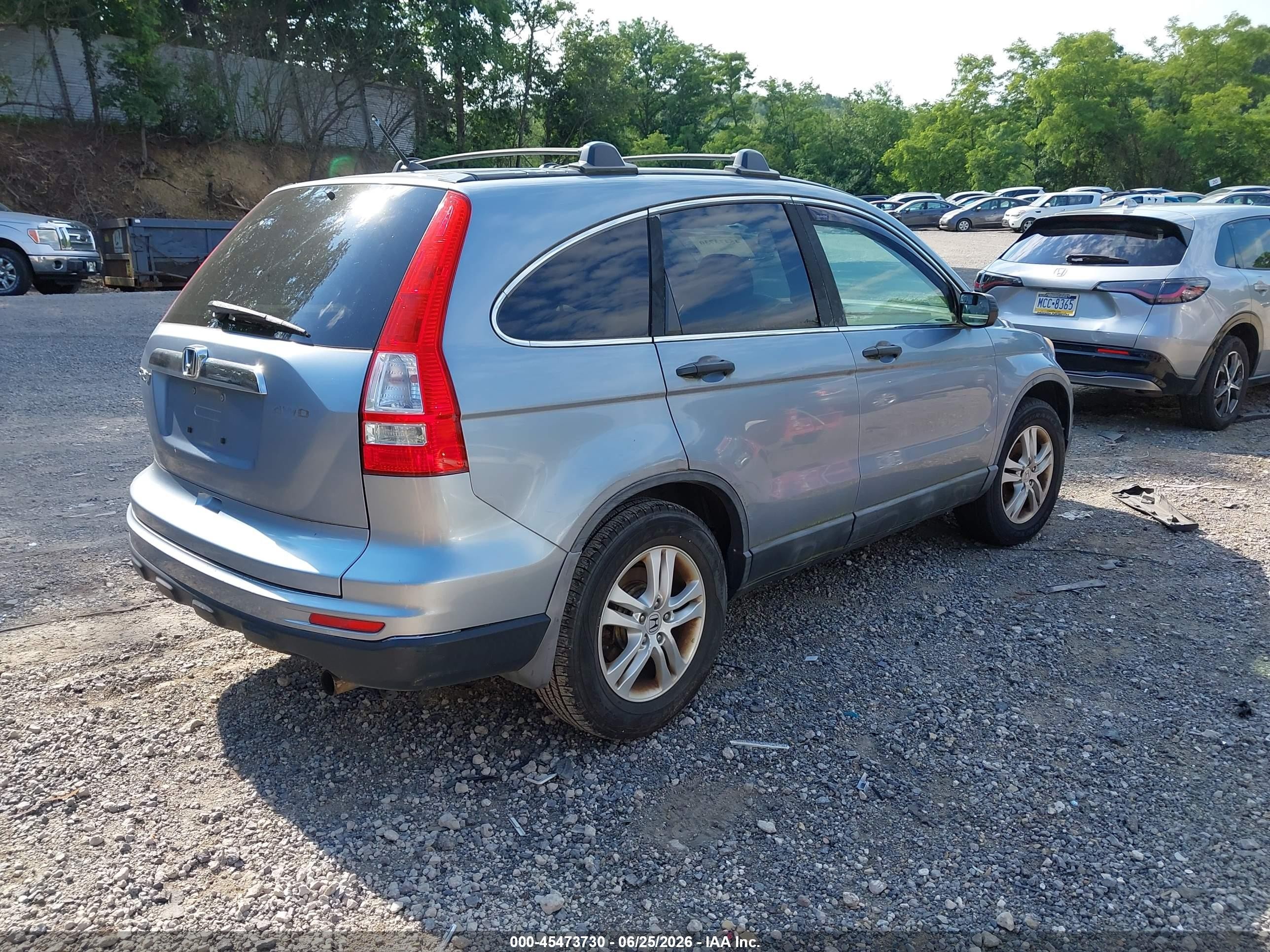 2010 Honda Cr-v Ex Blue vin: 5J6RE4H57AL004718