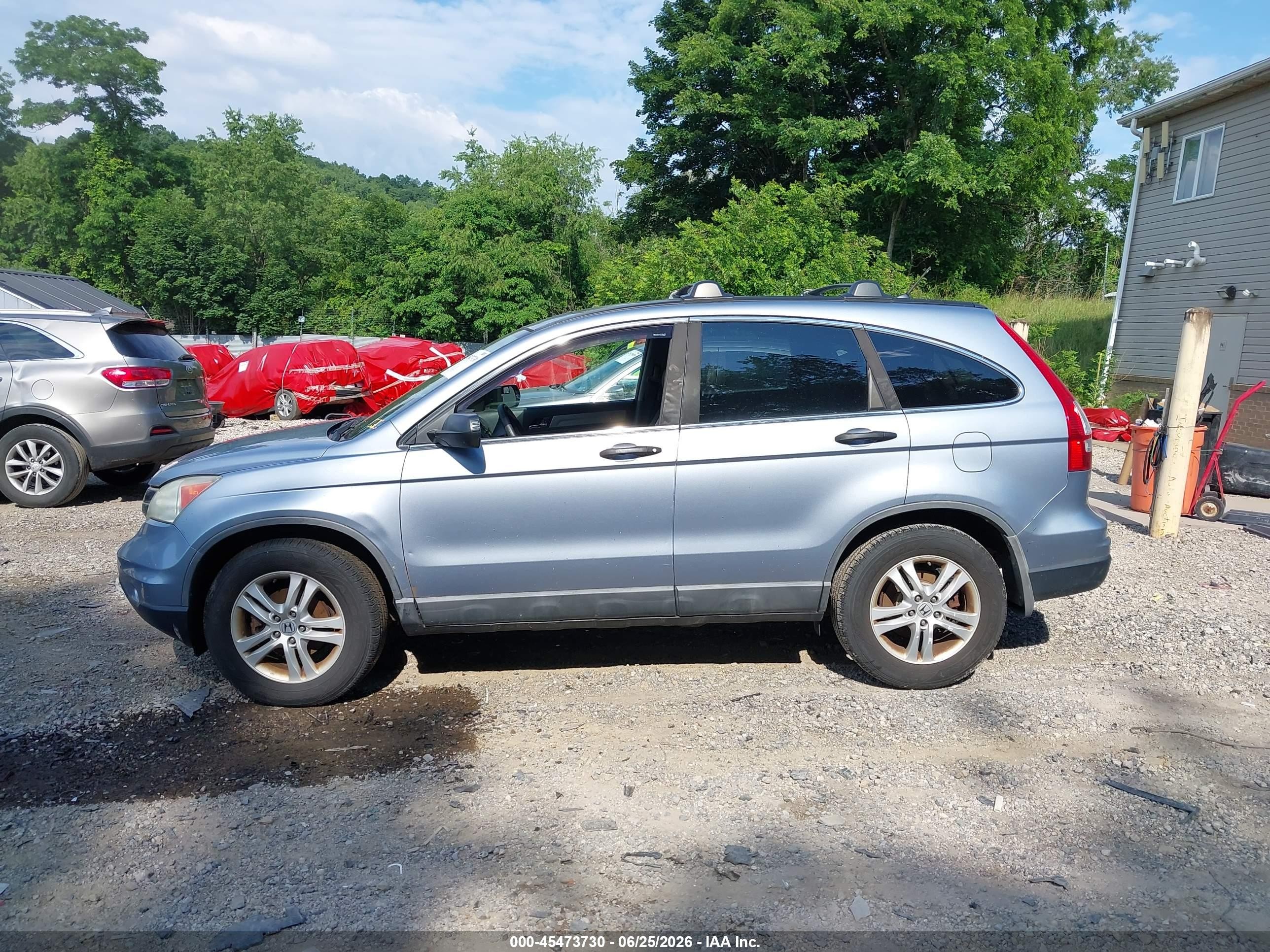 2010 Honda Cr-v Ex Blue vin: 5J6RE4H57AL004718